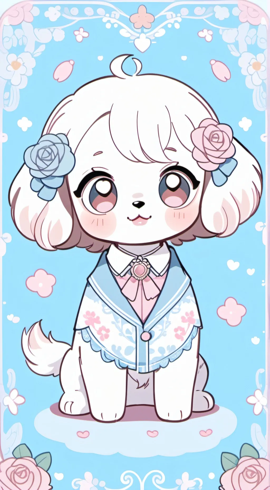 ai character: puppy  background