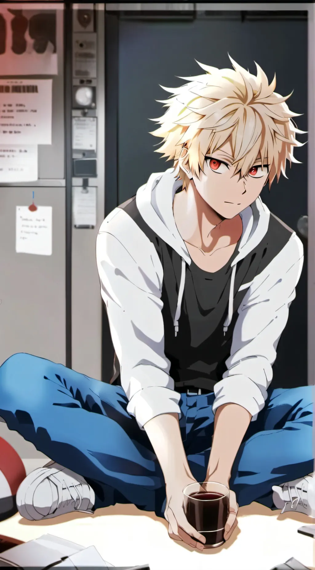 ai character: Bakugou Katsuki background