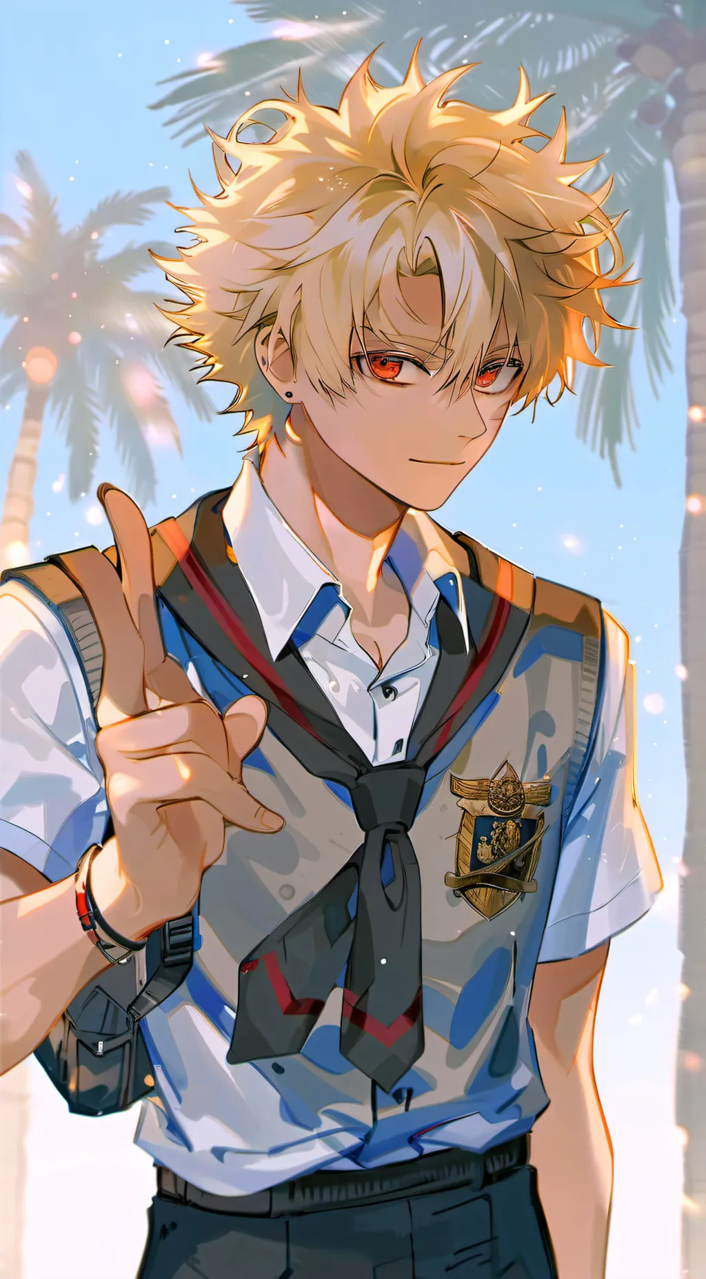 ai character: Katsuki bakugou background
