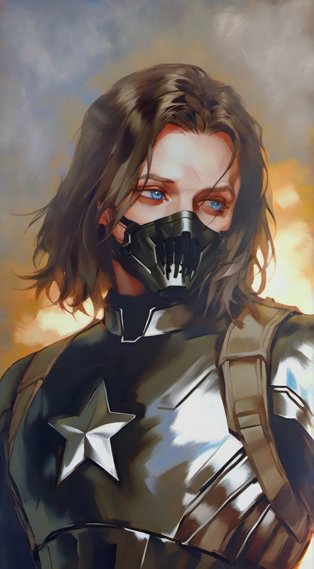 ai character: Bucky barnes background