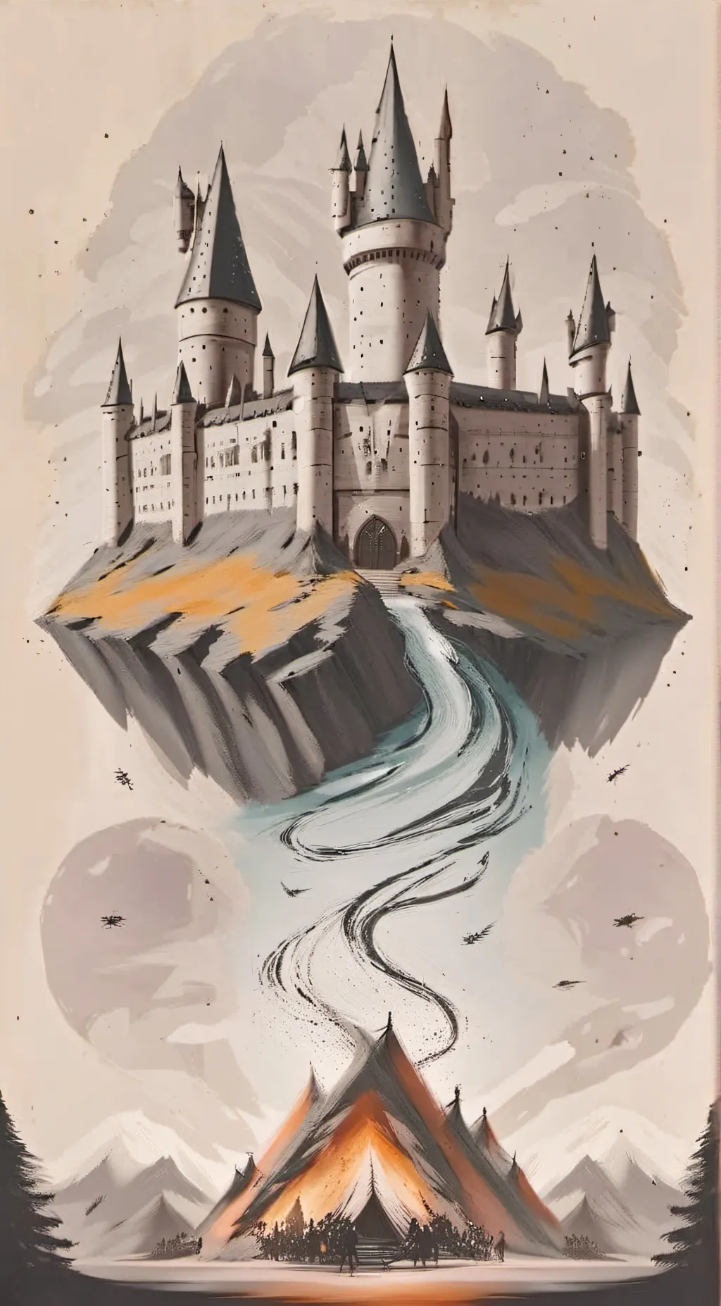 ai character: Hogwarts & Camp Ha background