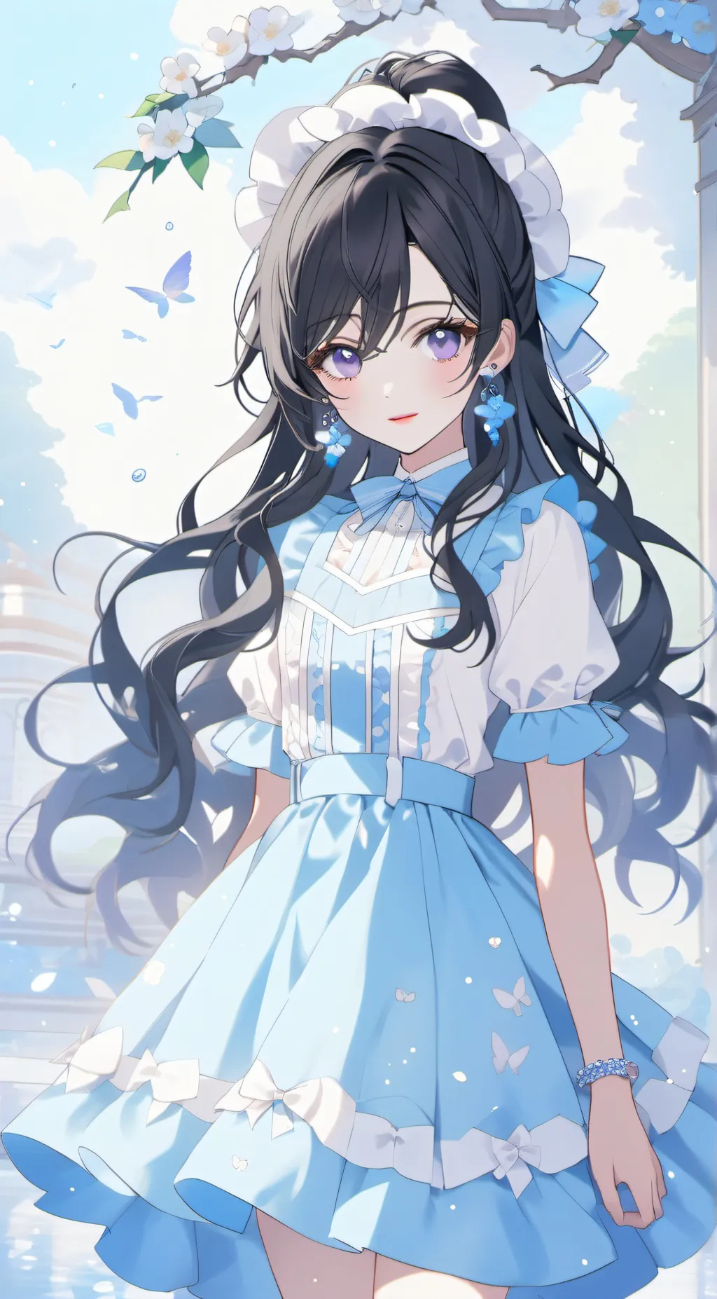 ai character: giant girl background