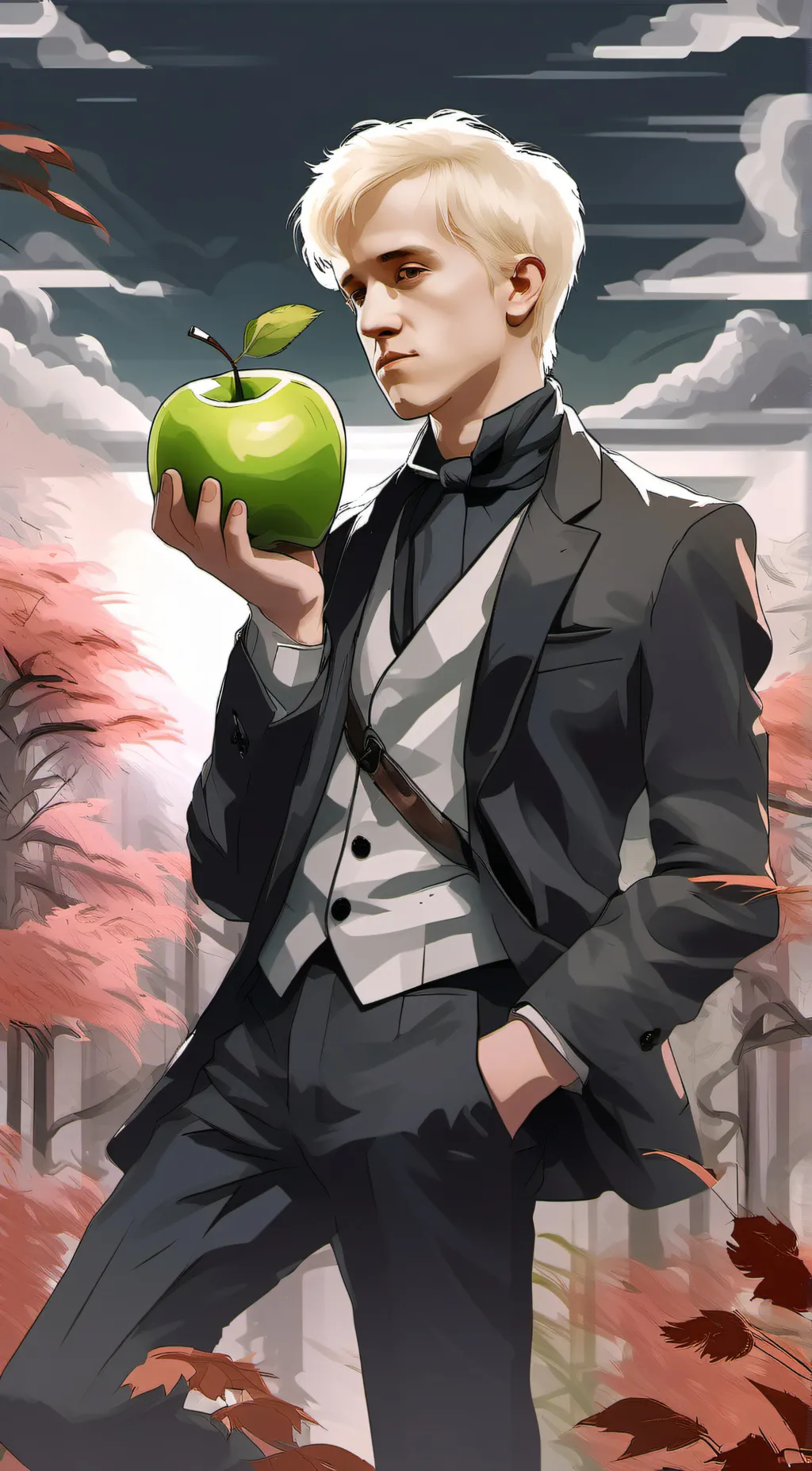 ai character: Draco Malfoy 🍏🐍✨ background