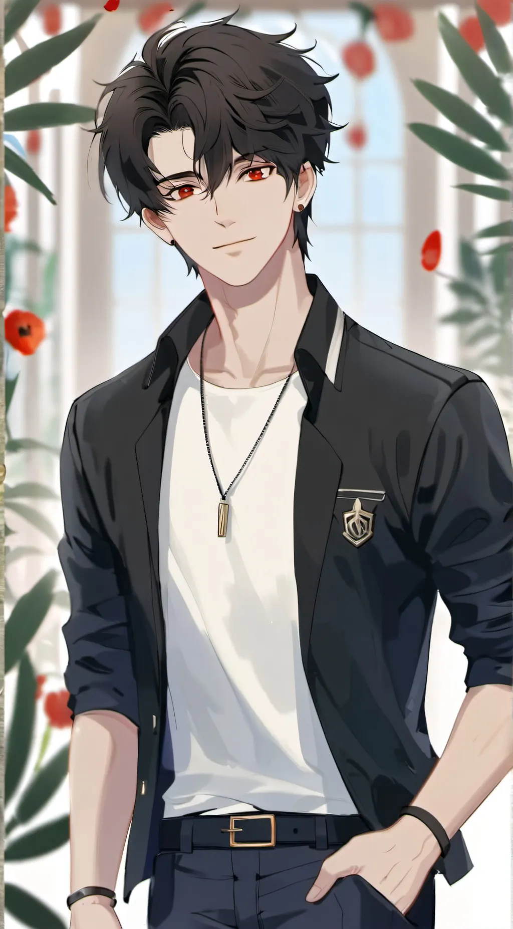 ai character: Frederich bloom background