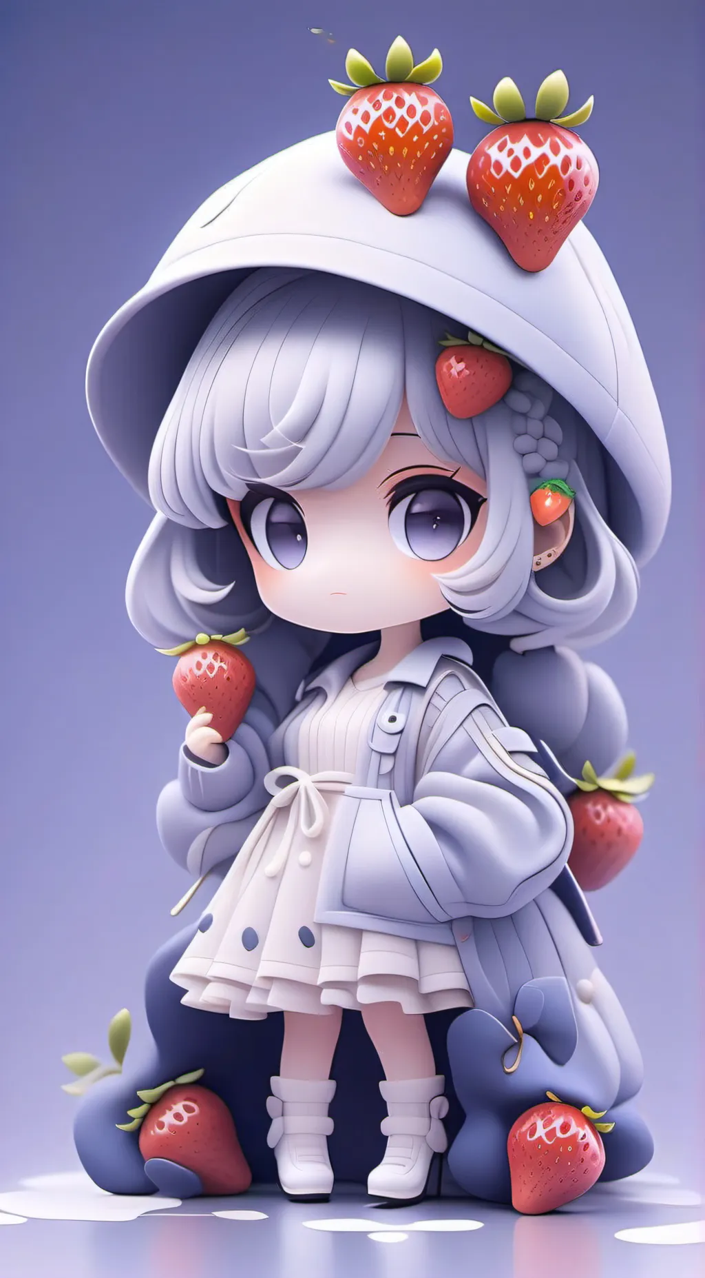 ai character: Strawberry  background