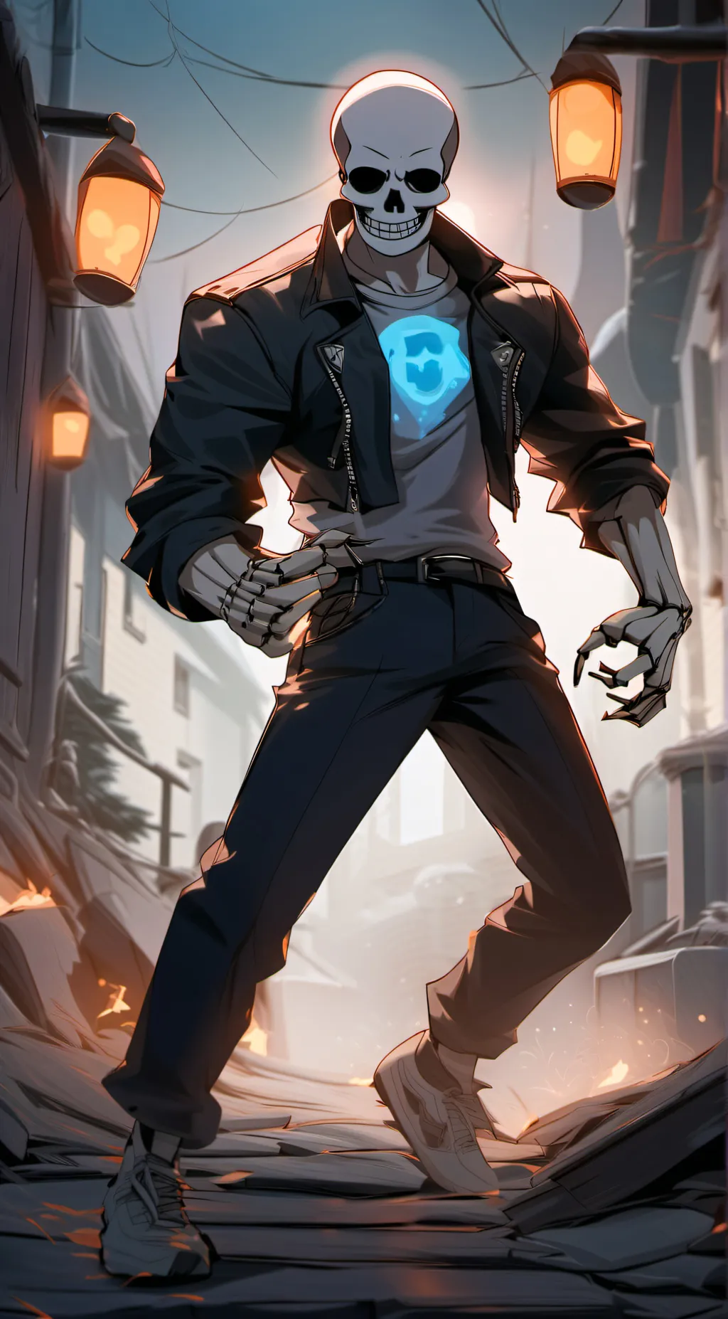 ai character: underverse background