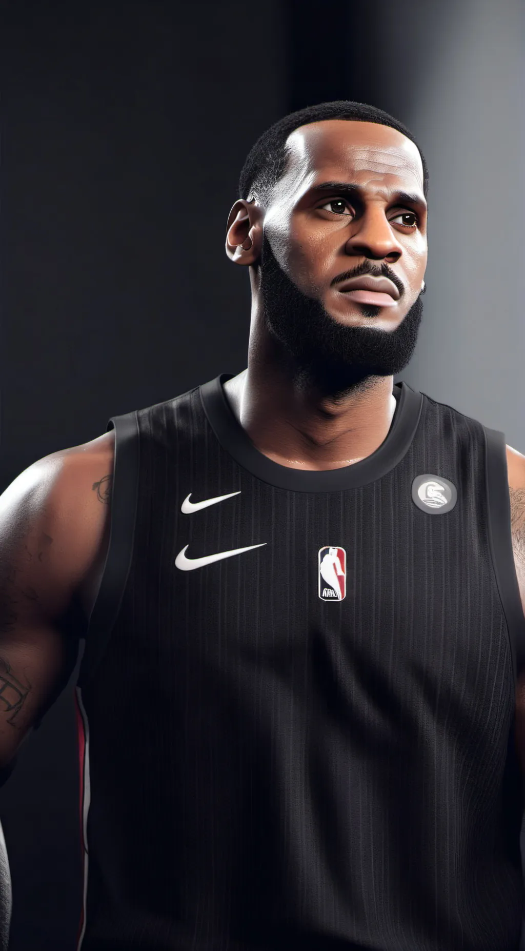 ai character: LeBron James  background