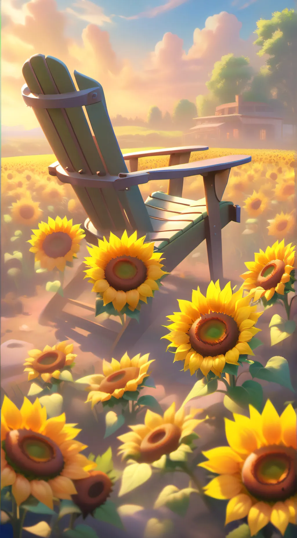ai character: sunflower background