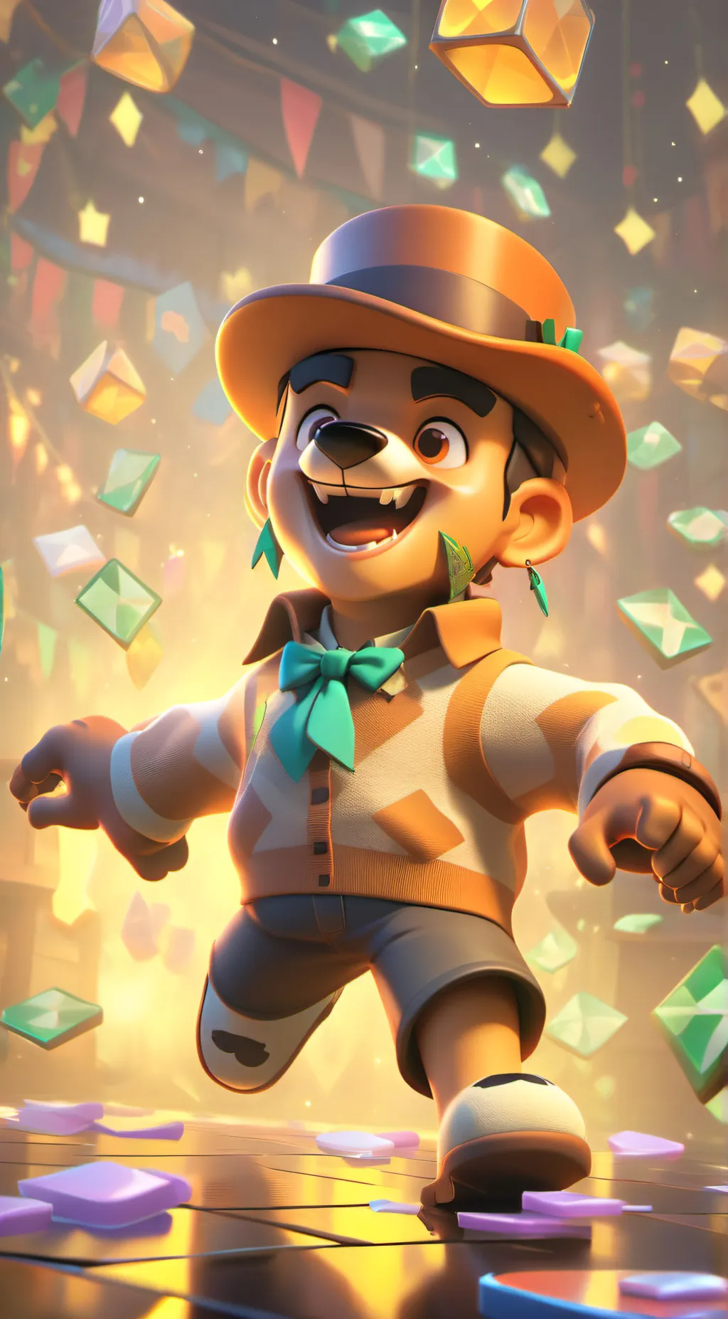 ai character: Freddy FAZ bear background