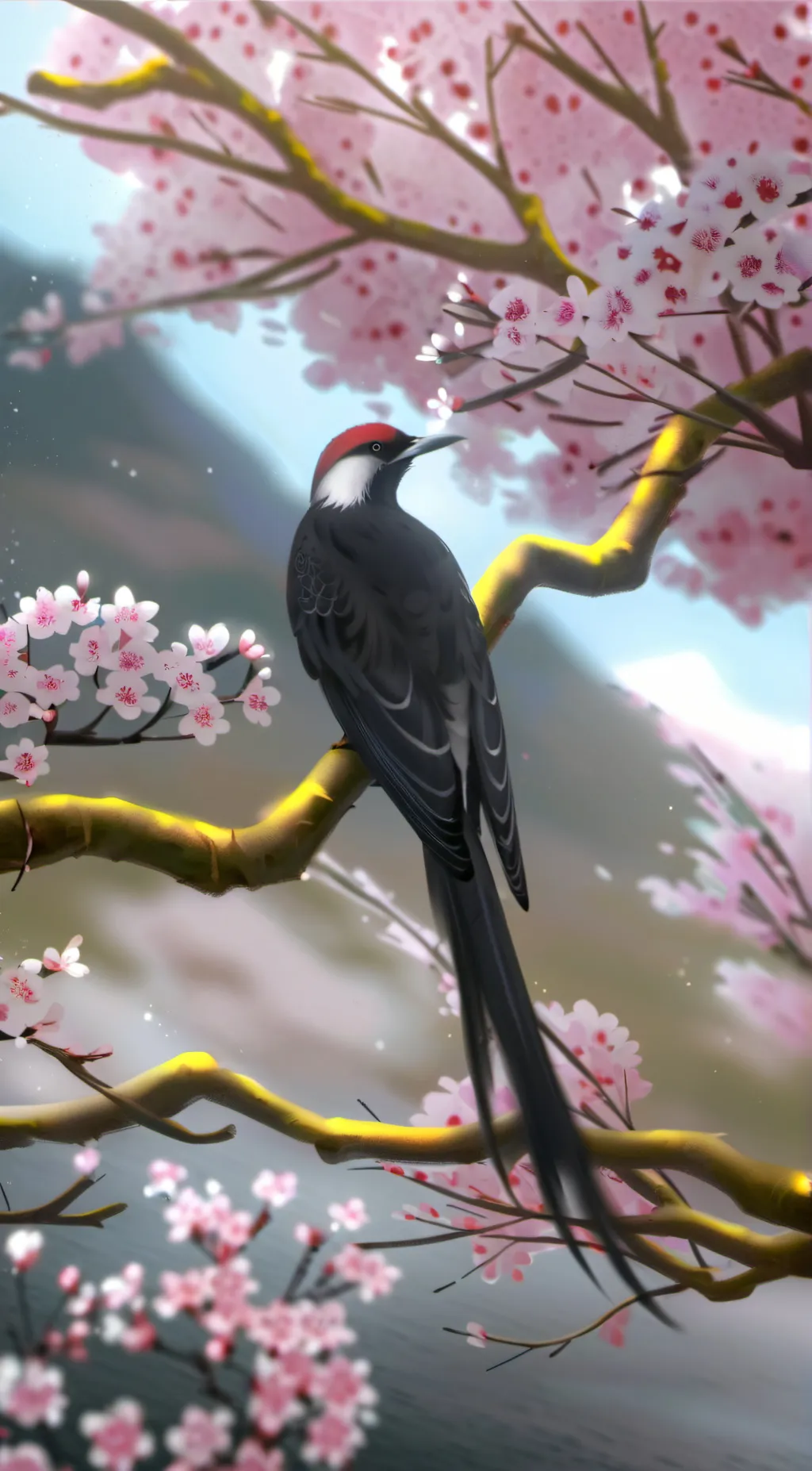 ai character: bird background