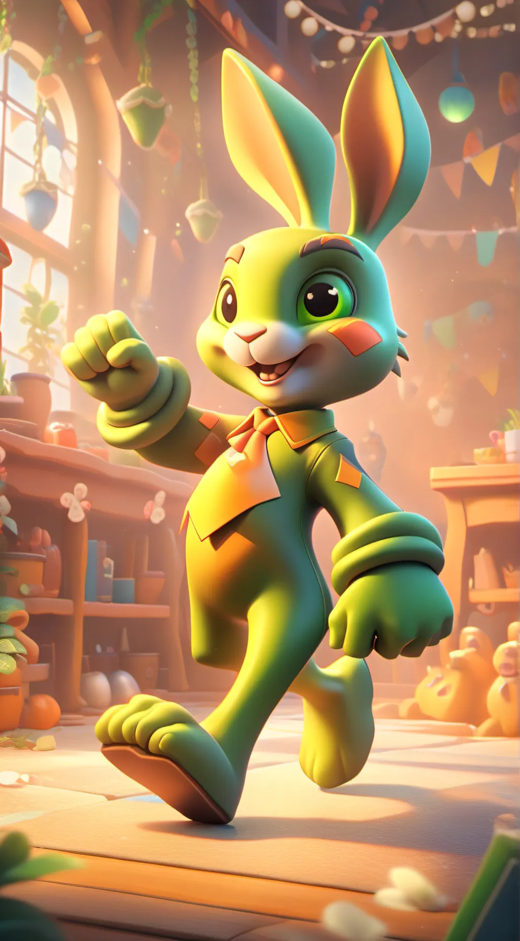 ai character: hoppy hopscotch  background