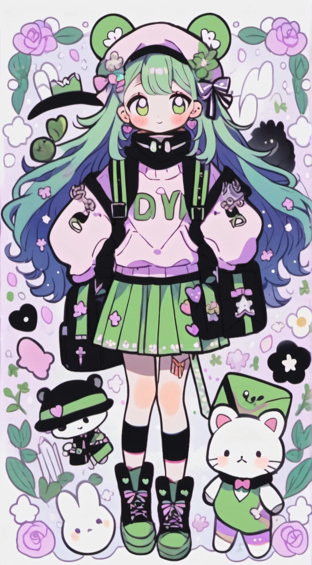 ai character: kitty  background