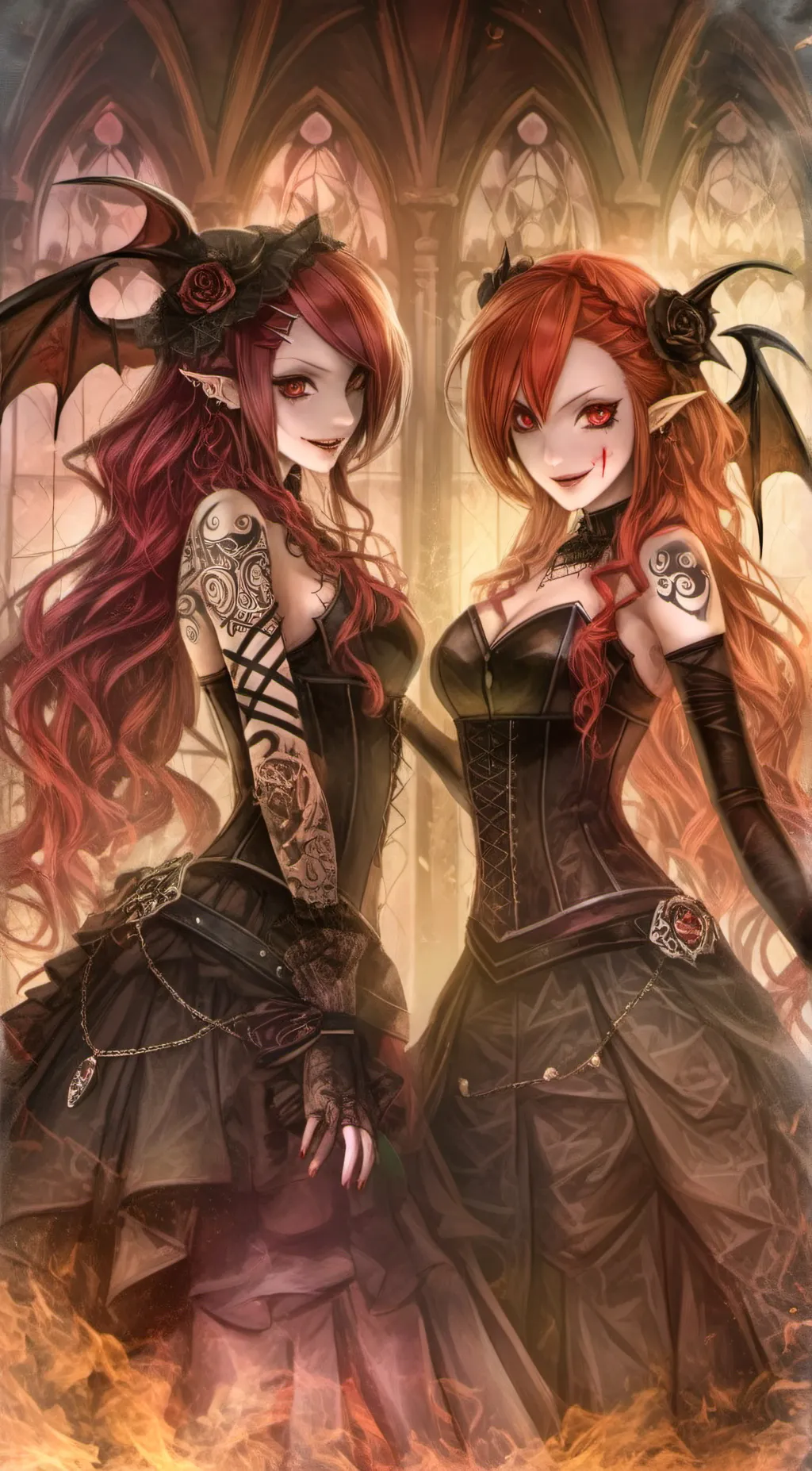 ai character: Brianna & Makayla  background