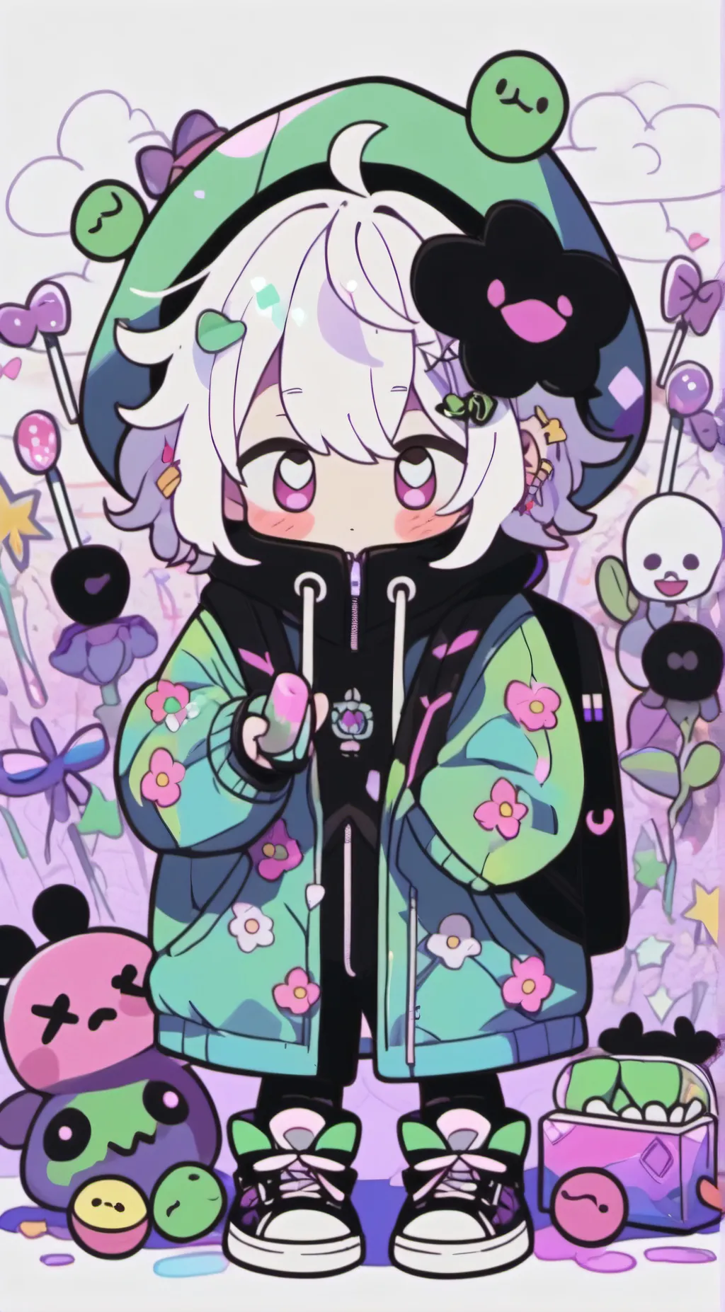 ai character: Partynoob!★ background
