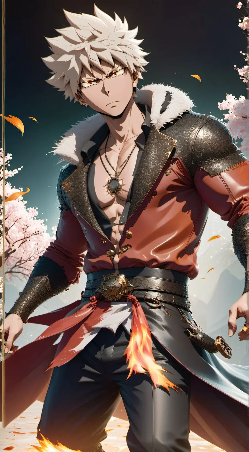 ai character: Bakugou Katsuki background