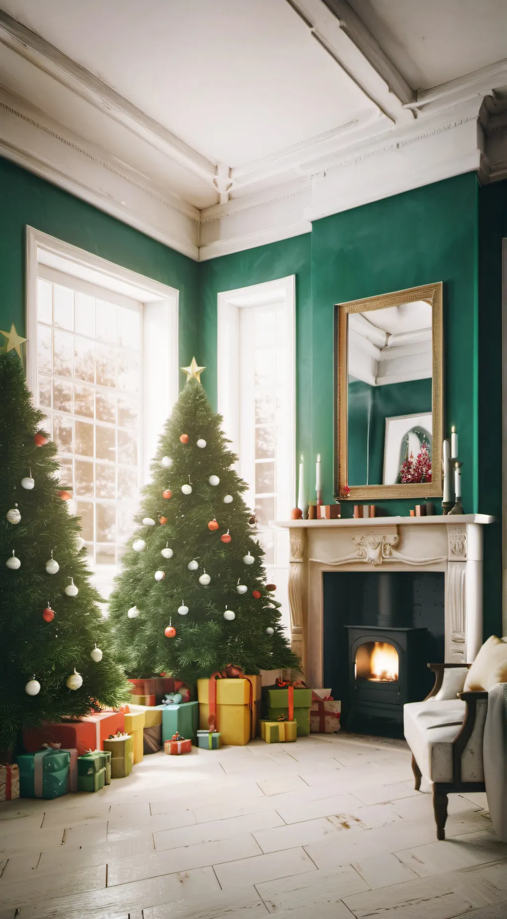 ai character: Mha Christmas  background