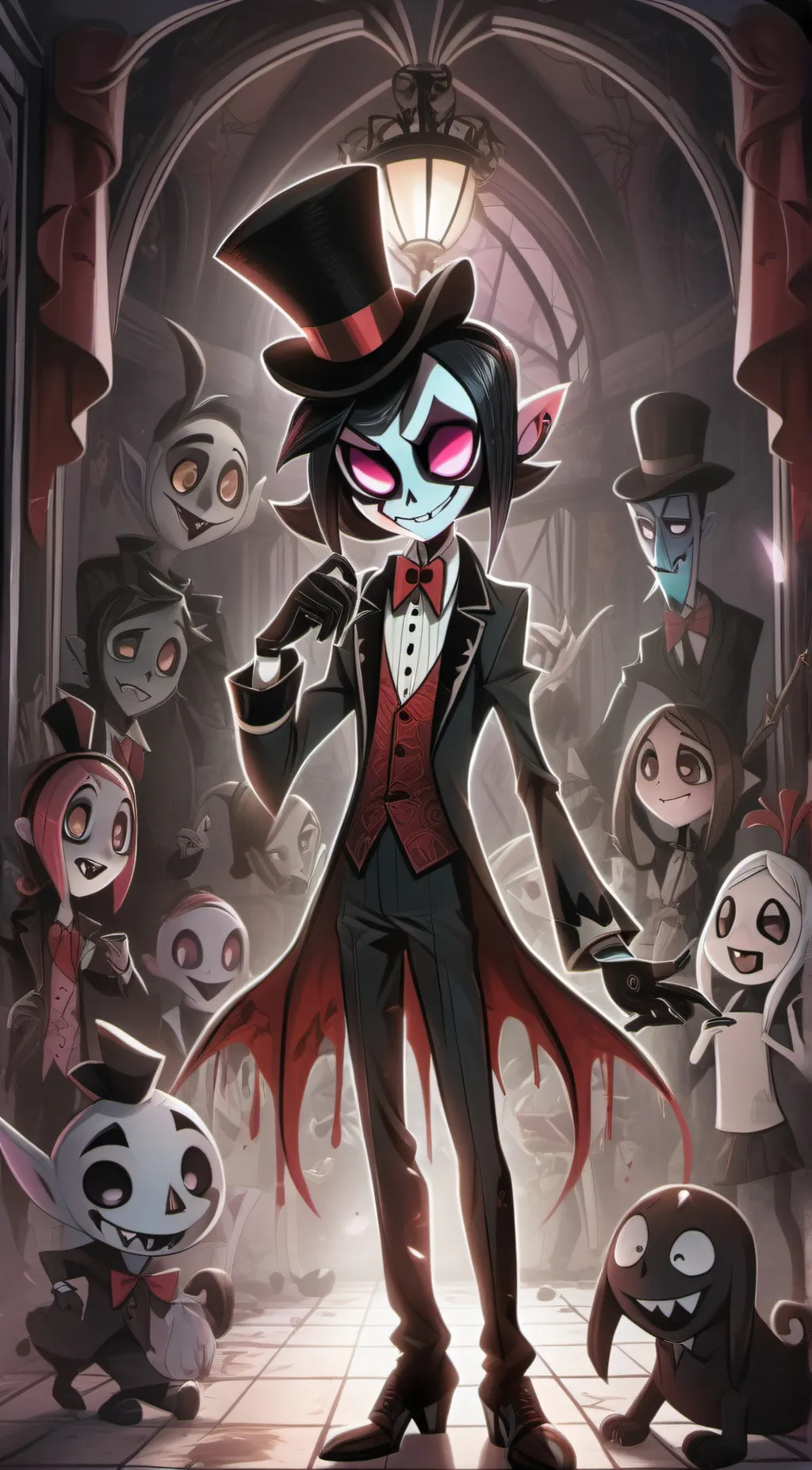 ai character: Hazbin hotel  background
