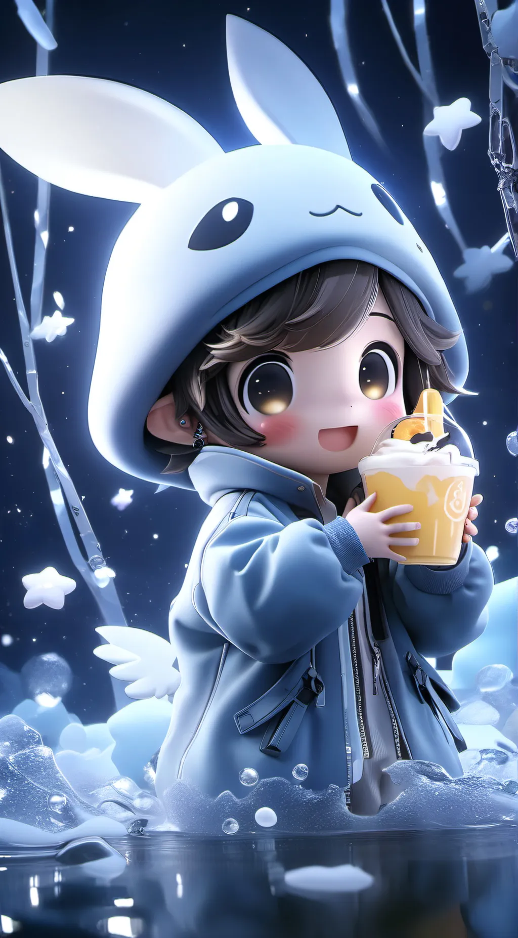 ai character: aria and llamy background