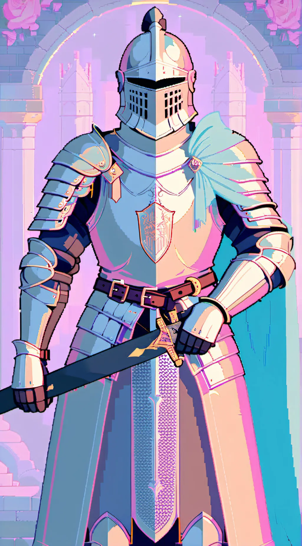 ai character: Metal background