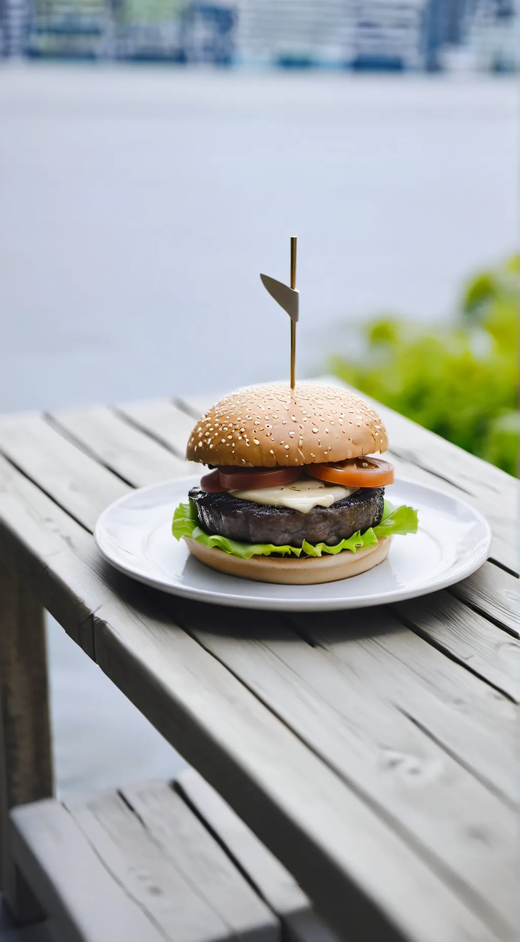 ai character: Burger  background