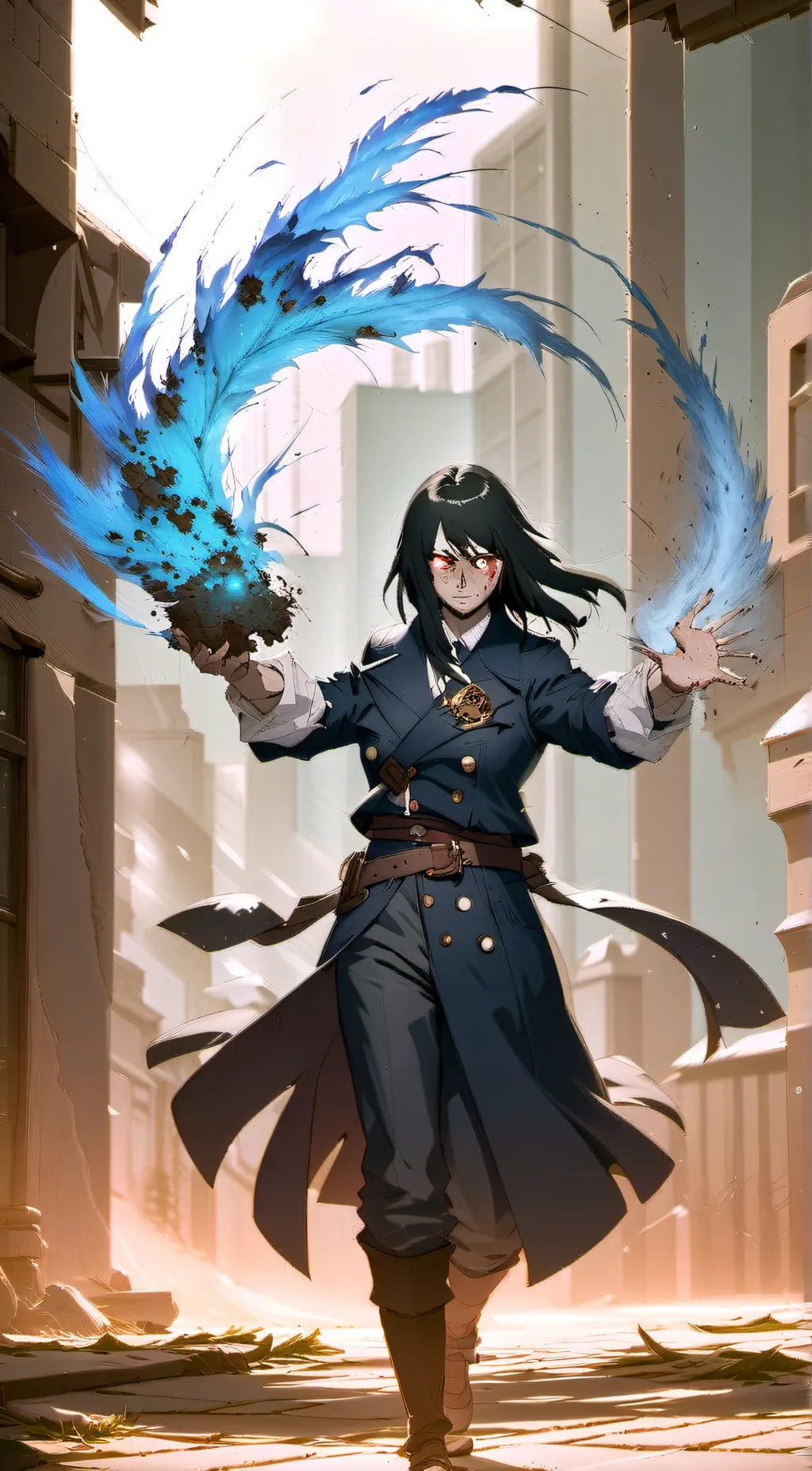 ai character: Female Dabi background