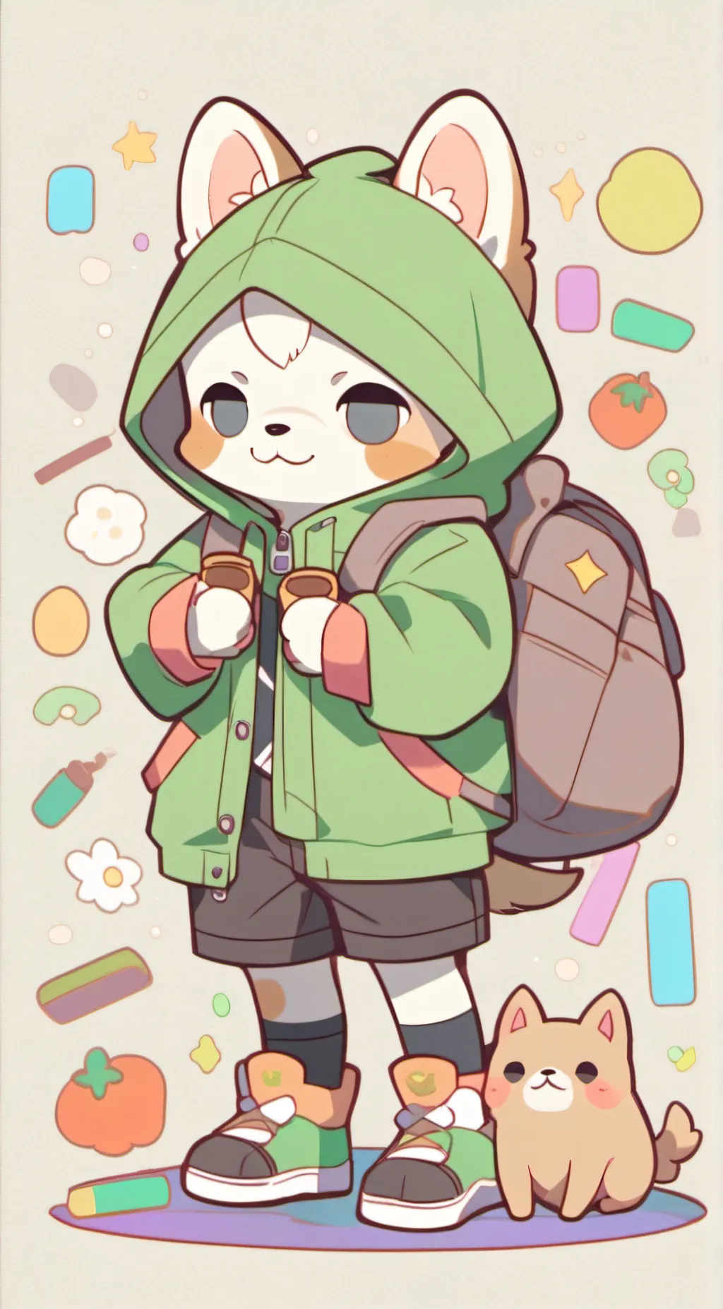 ai character: hoppy hopscotch  background