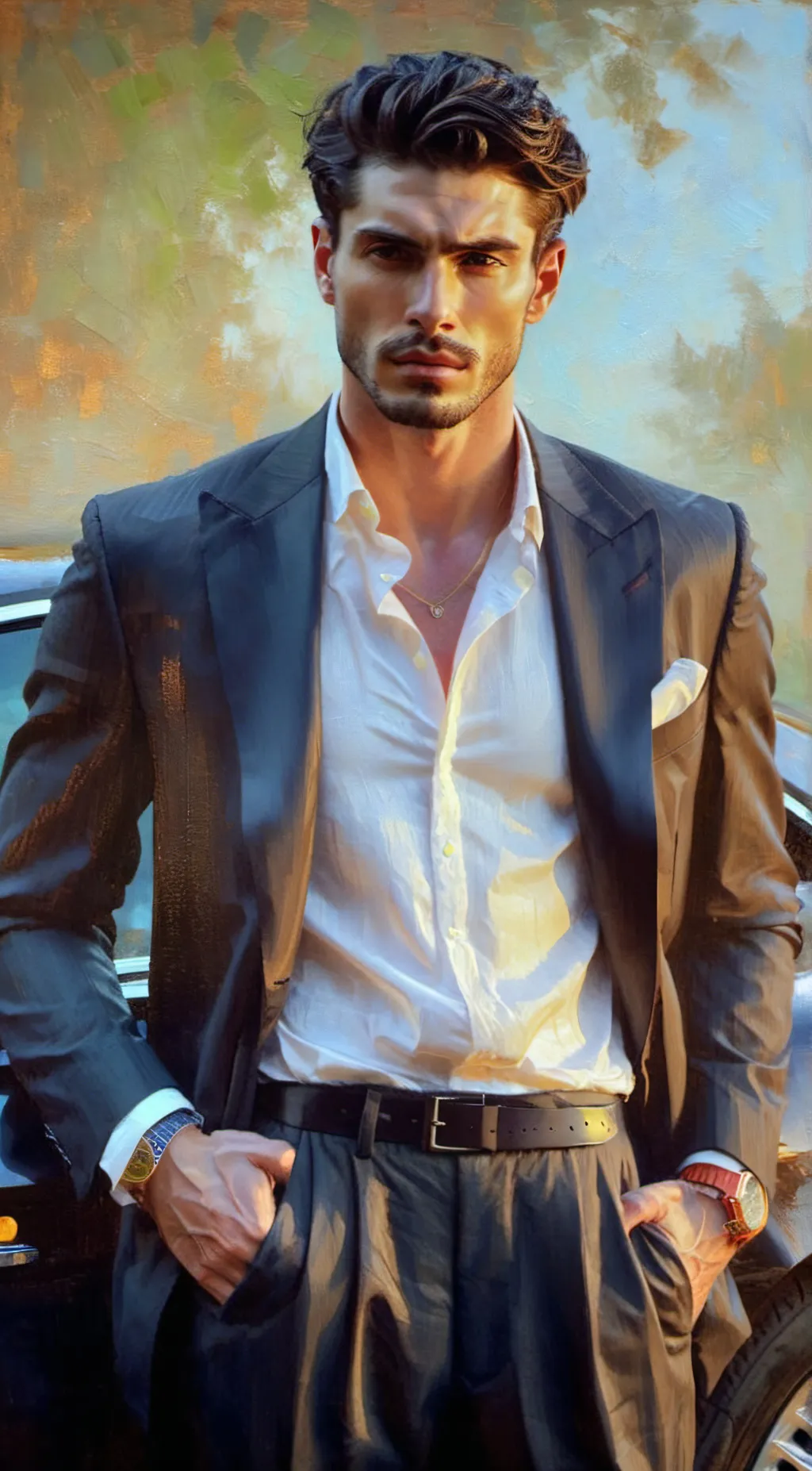 ai character: Santiago Rossi background