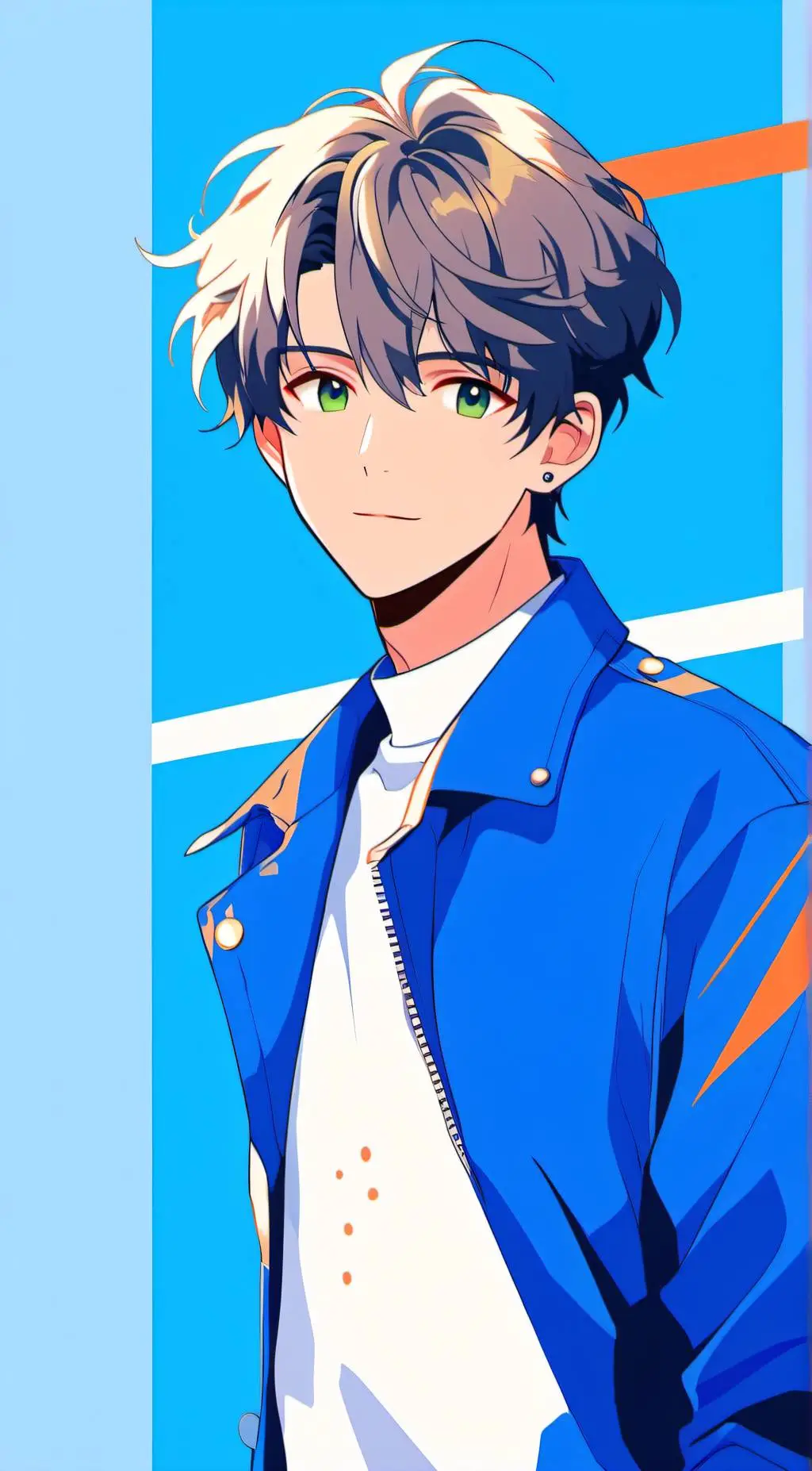 ai character: Blu background