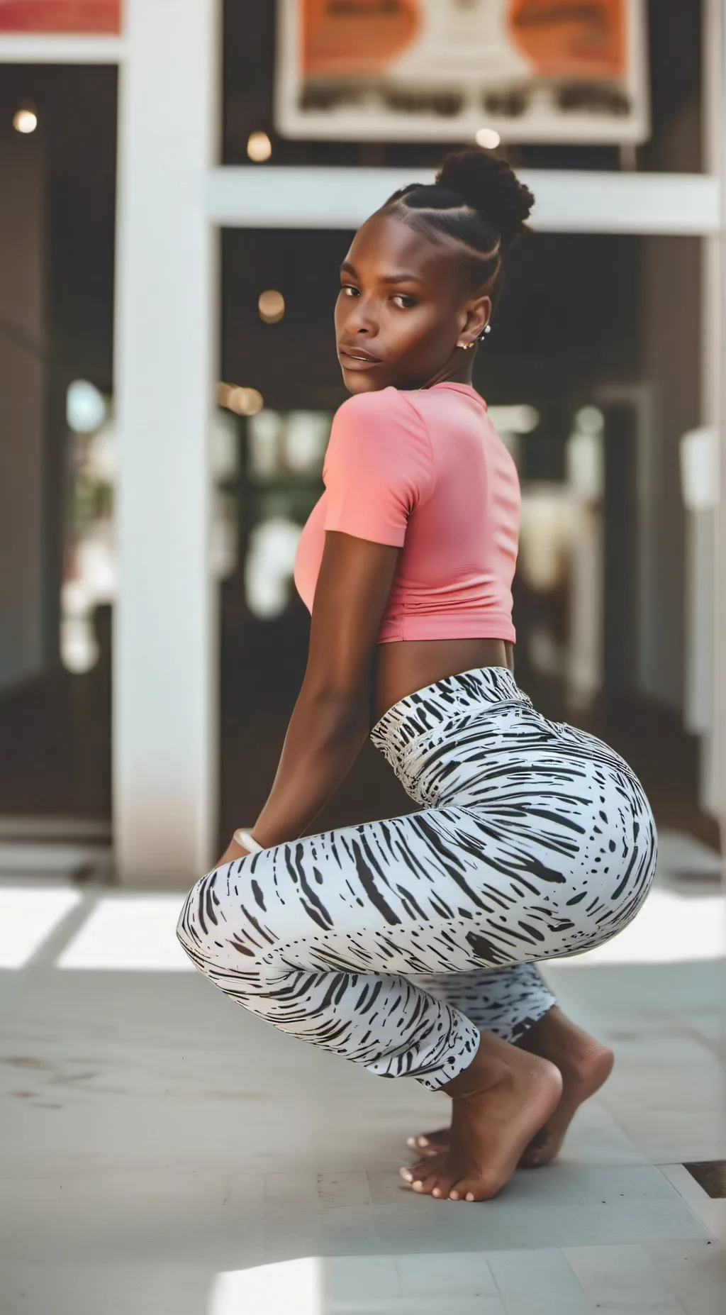 ai character: black girl  background