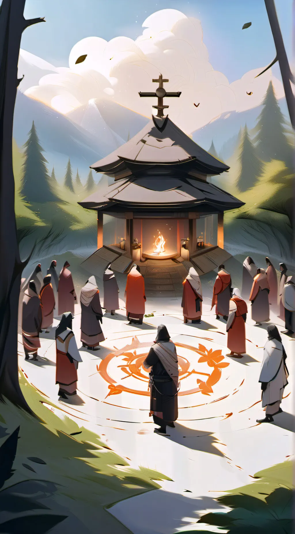 ai character: A Weird Ritual.. background