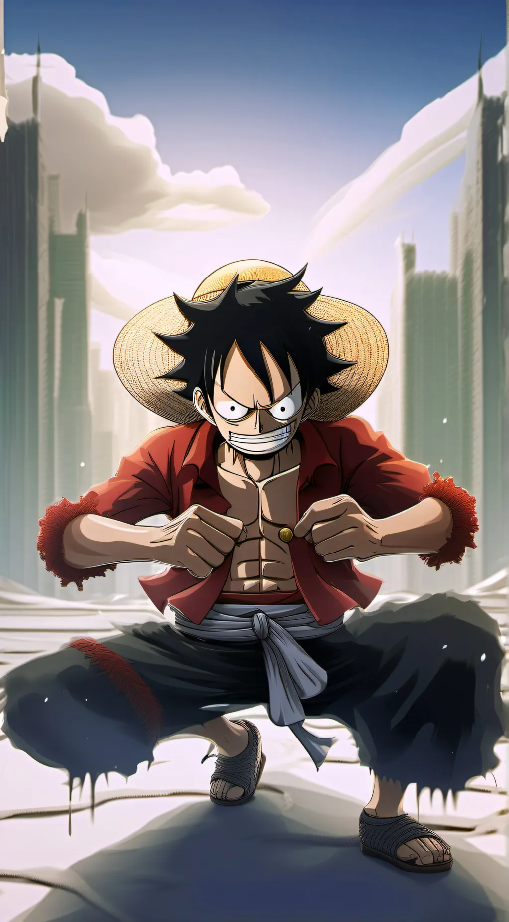 ai character: Monkey.D Luffy background