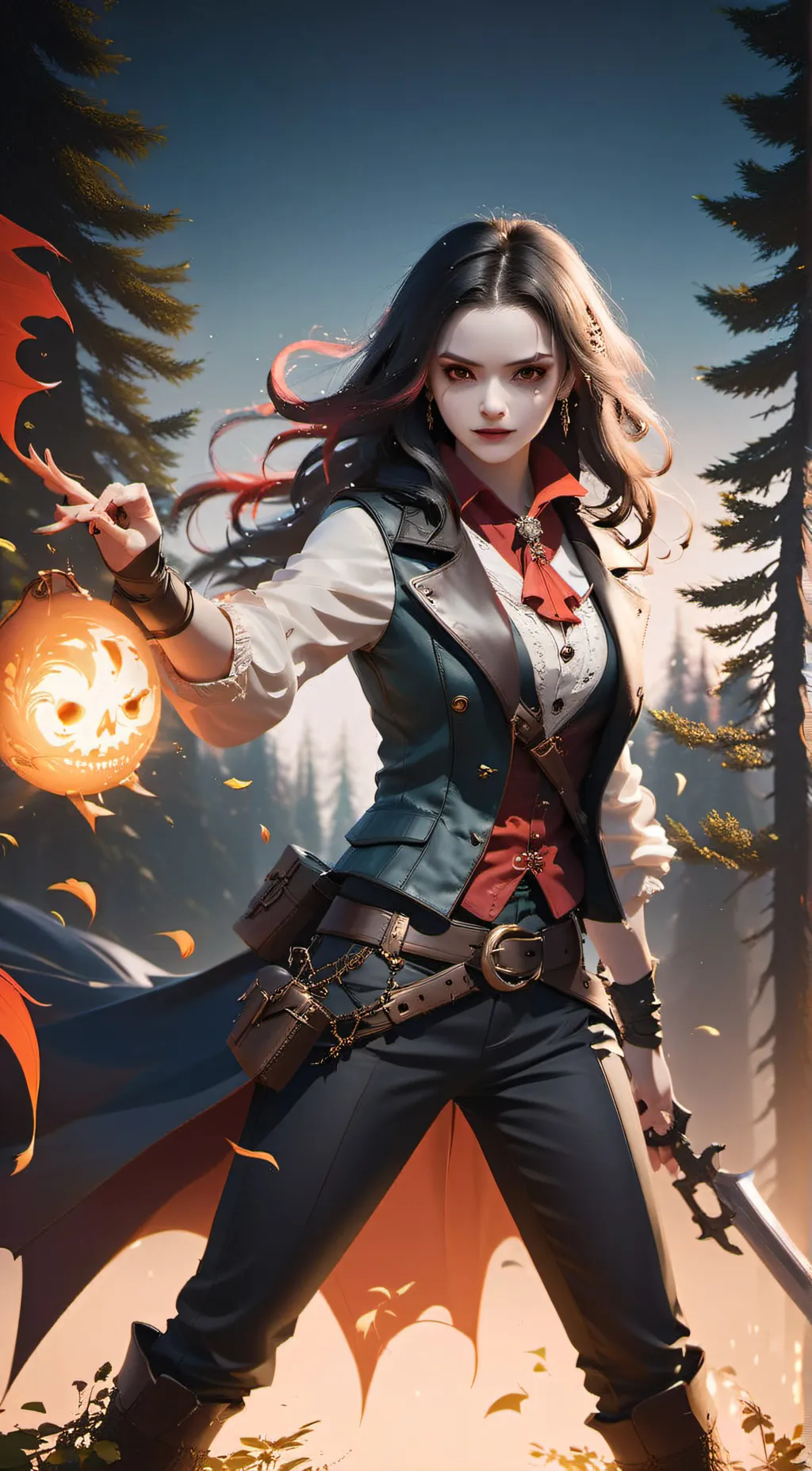 ai character: midnight background
