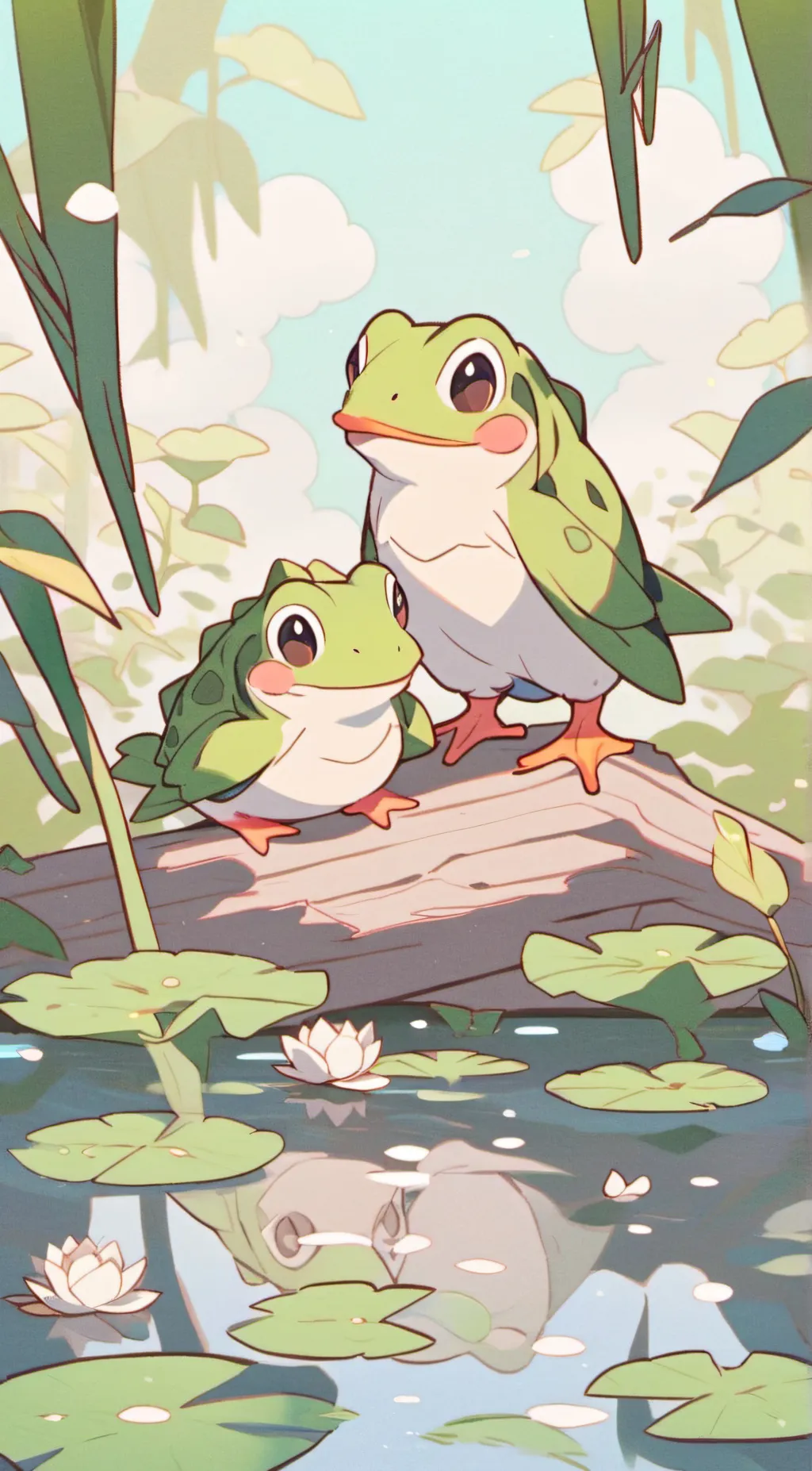 ai character: Leaf background
