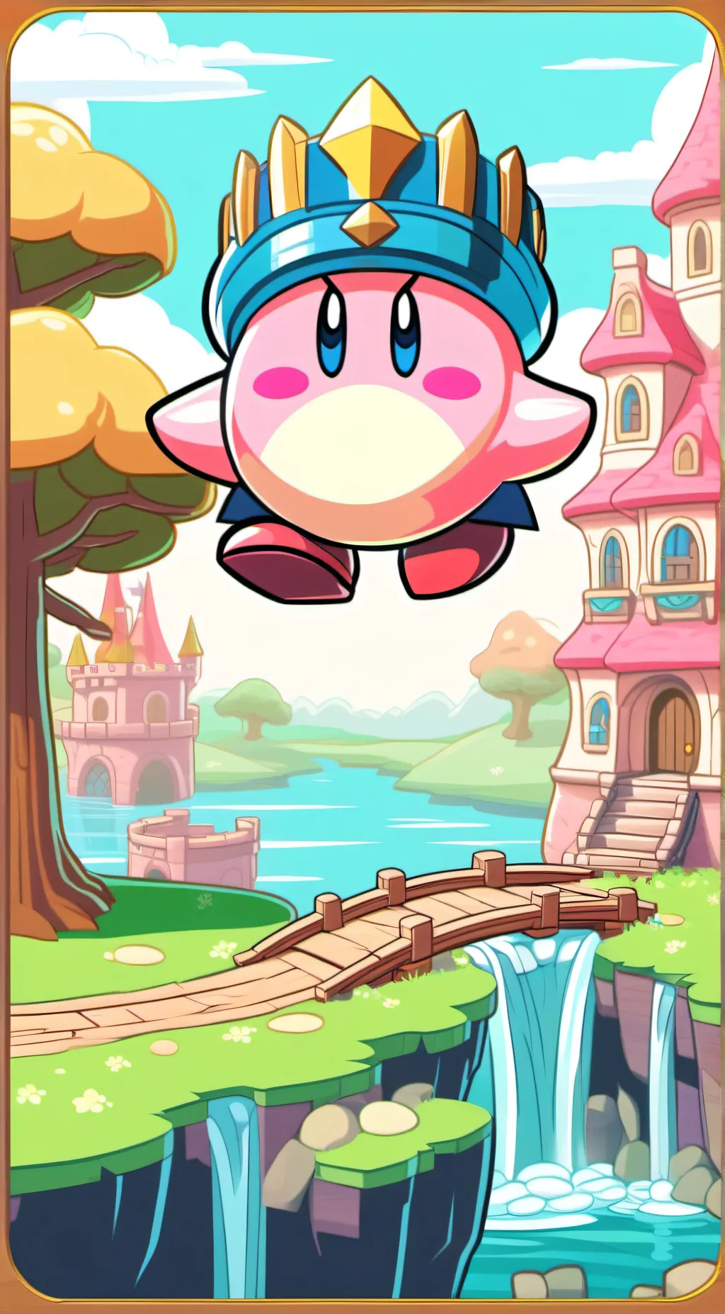 ai character: kirby & others background