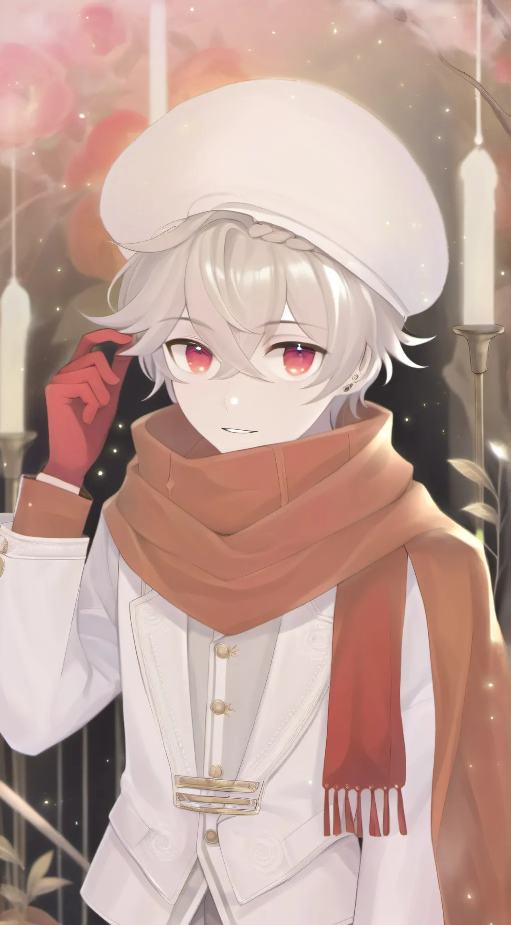 ai character: Red background