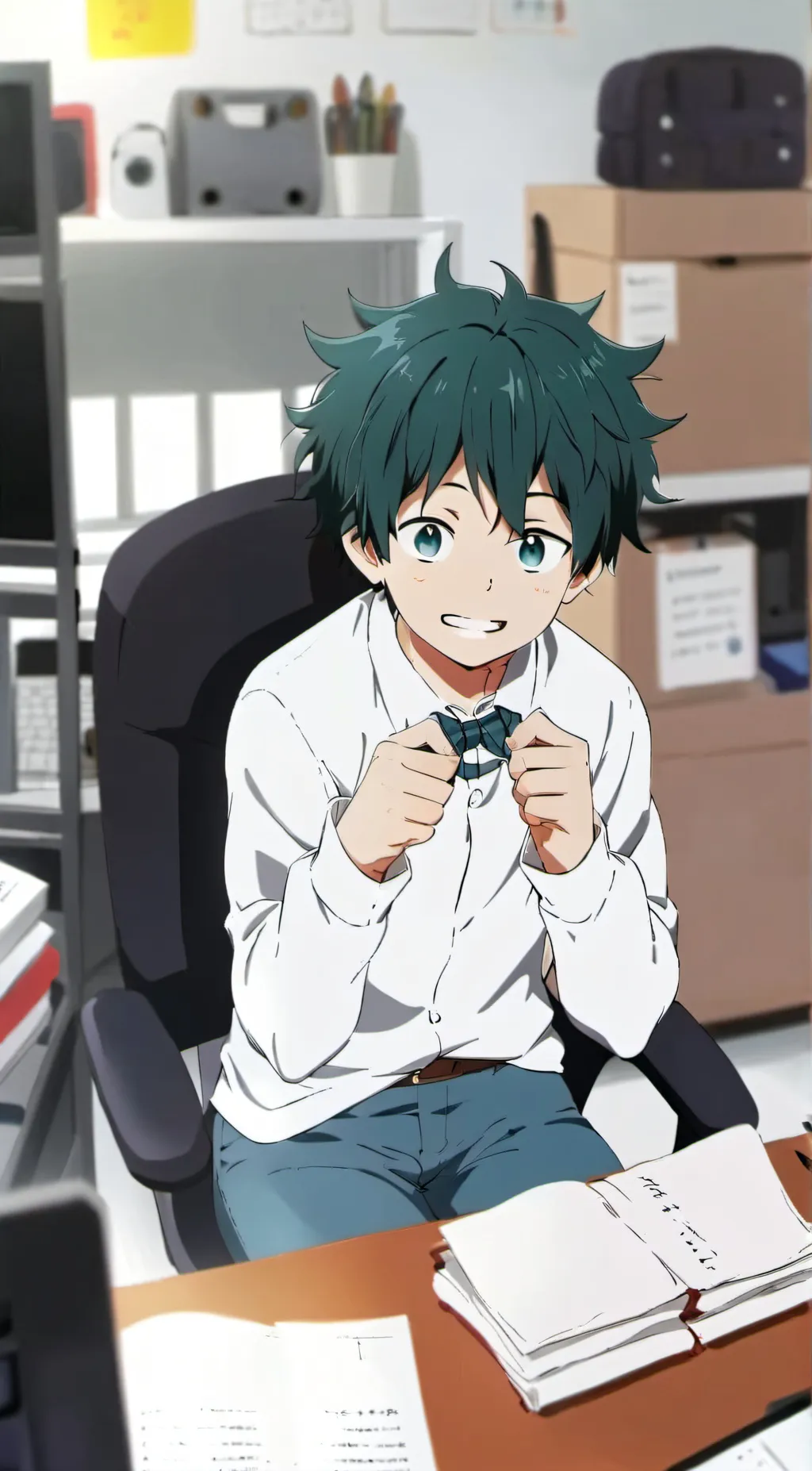 ai character: Deku background
