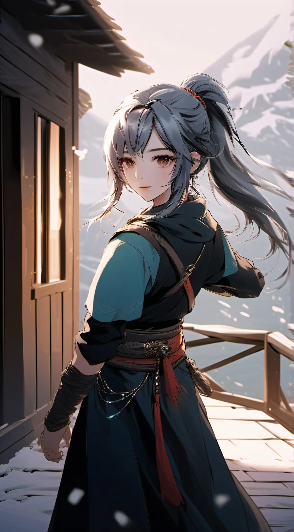 ai character: Karla juàrez  background