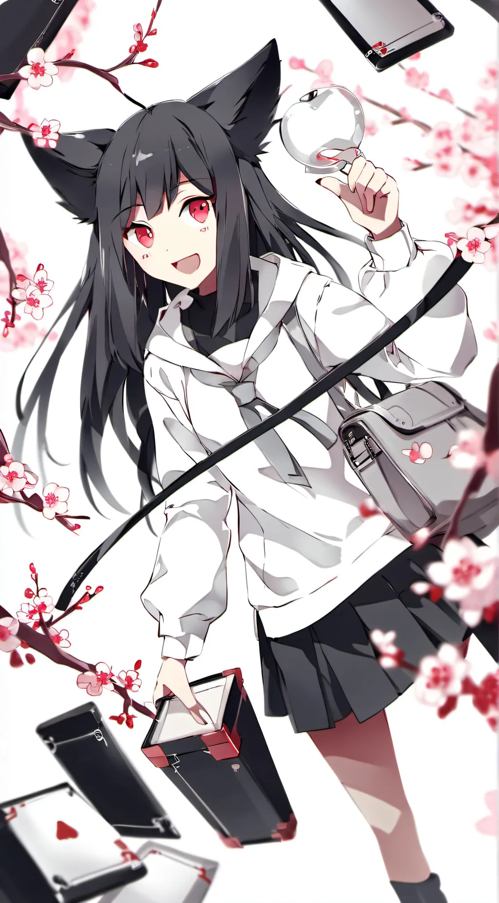 ai character: miss circle background