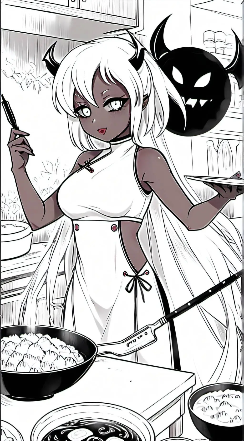 ai character: demon mother  background