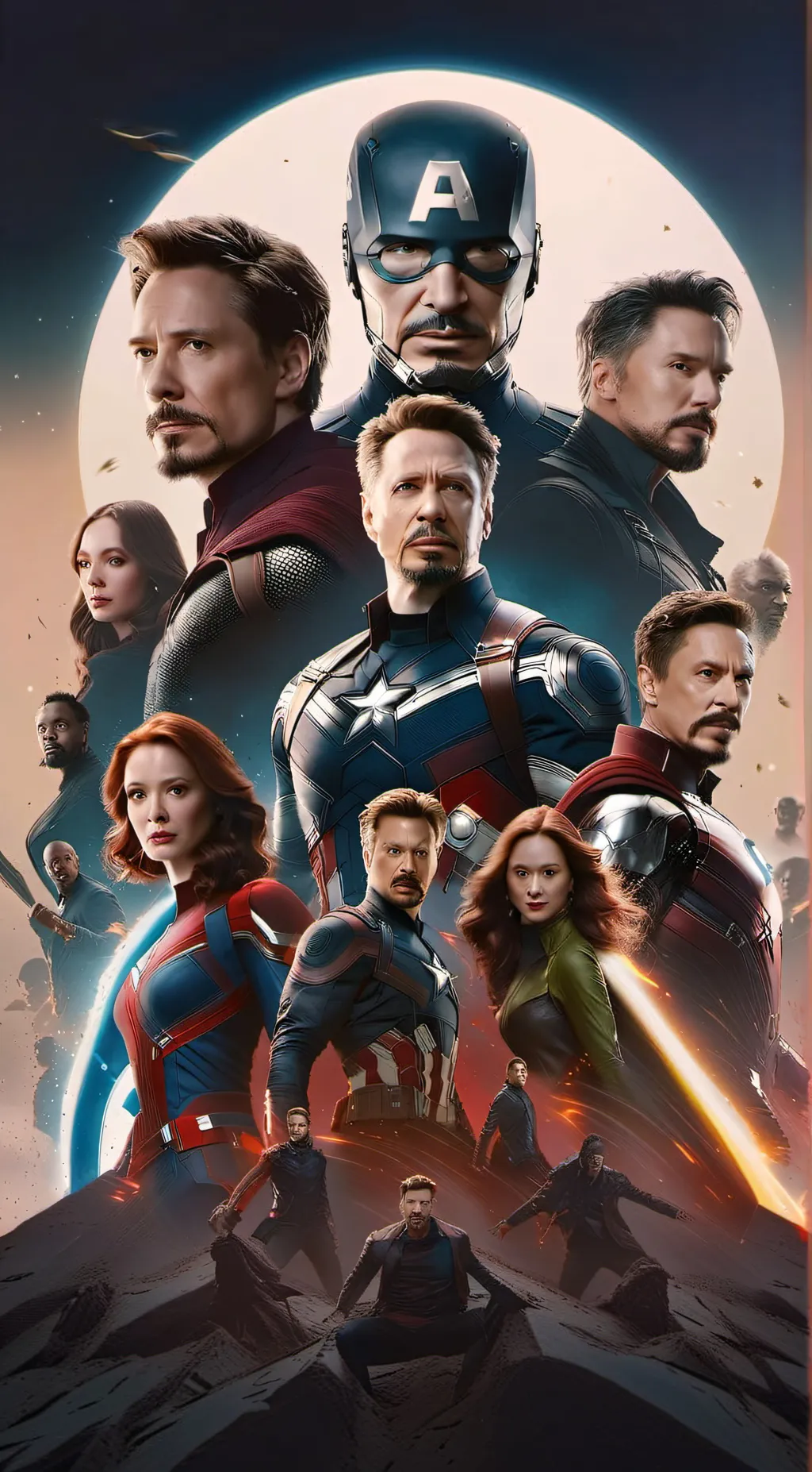 ai character: young avenger  background