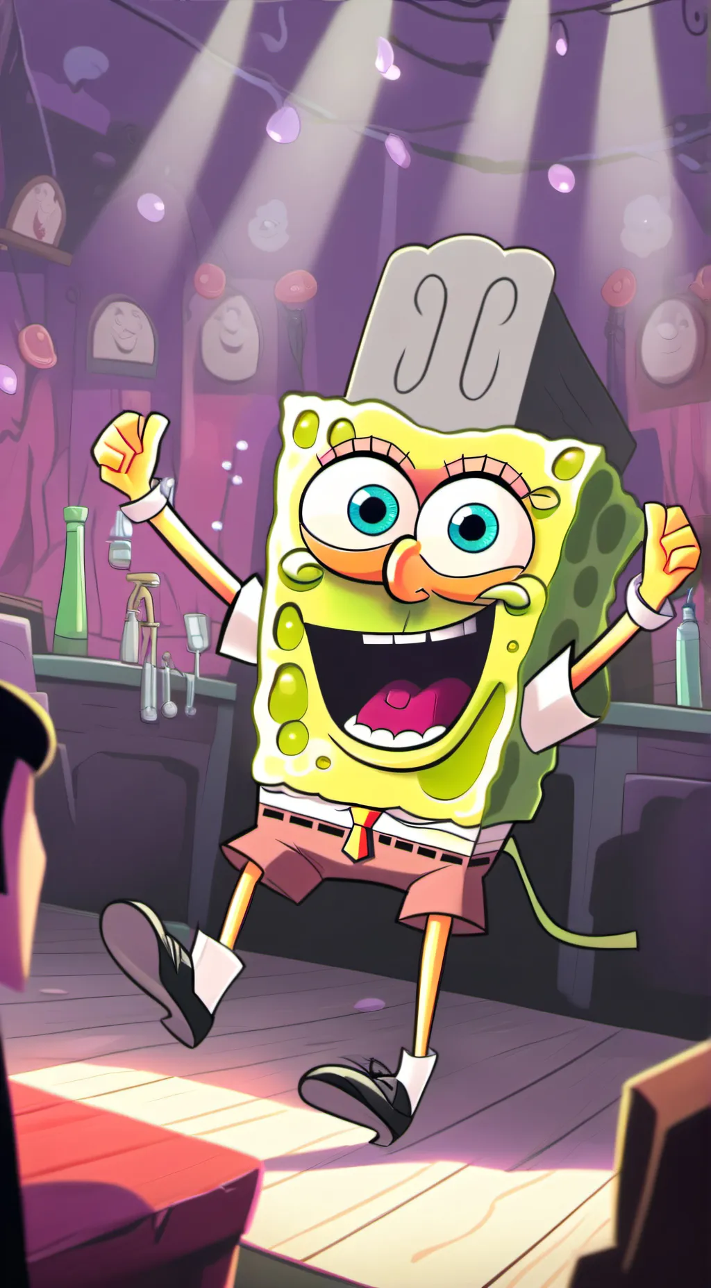 ai character: sponge Bob background