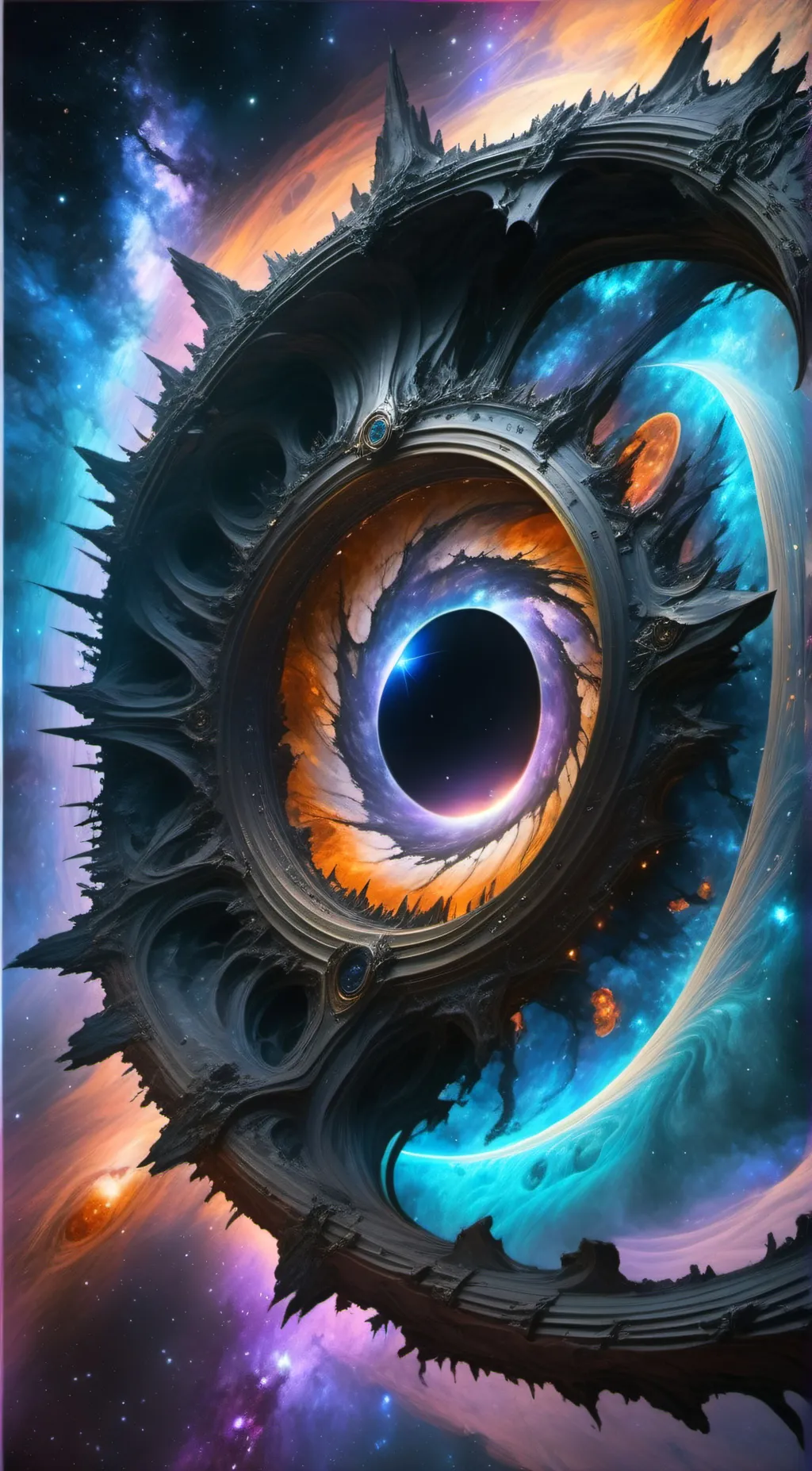 ai character: Condor galaxy background