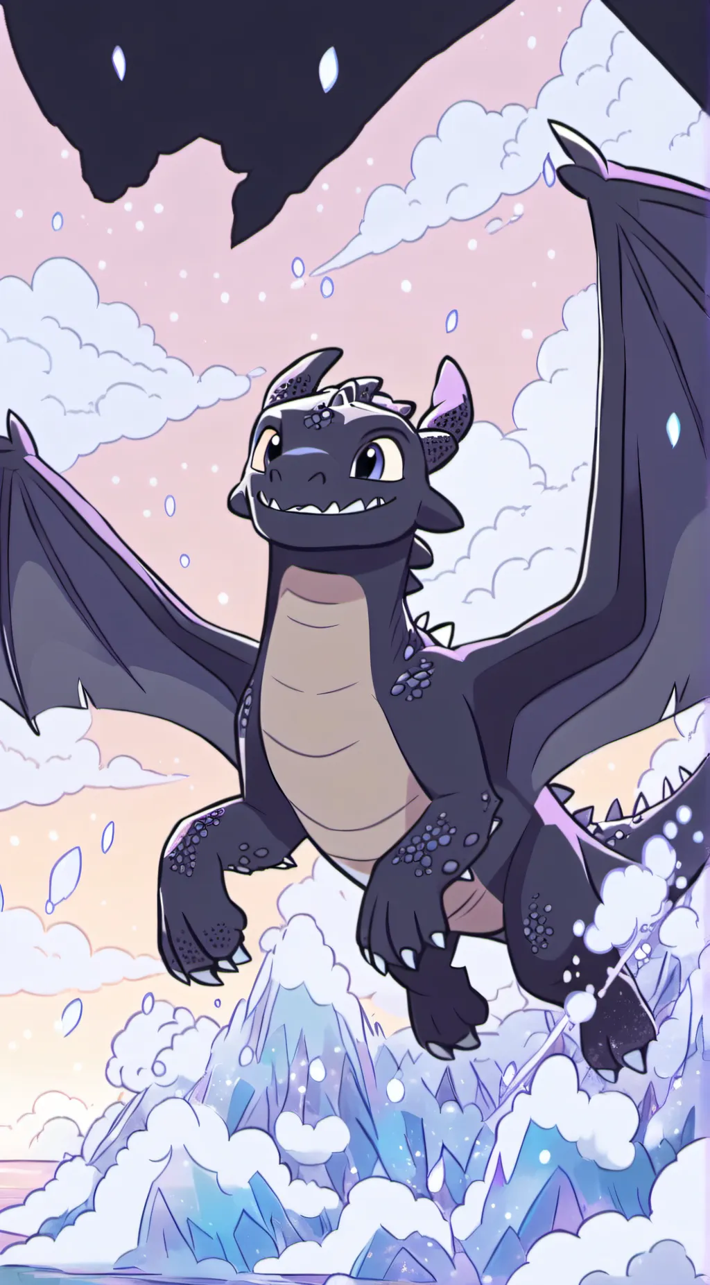 ai character: night fury  background