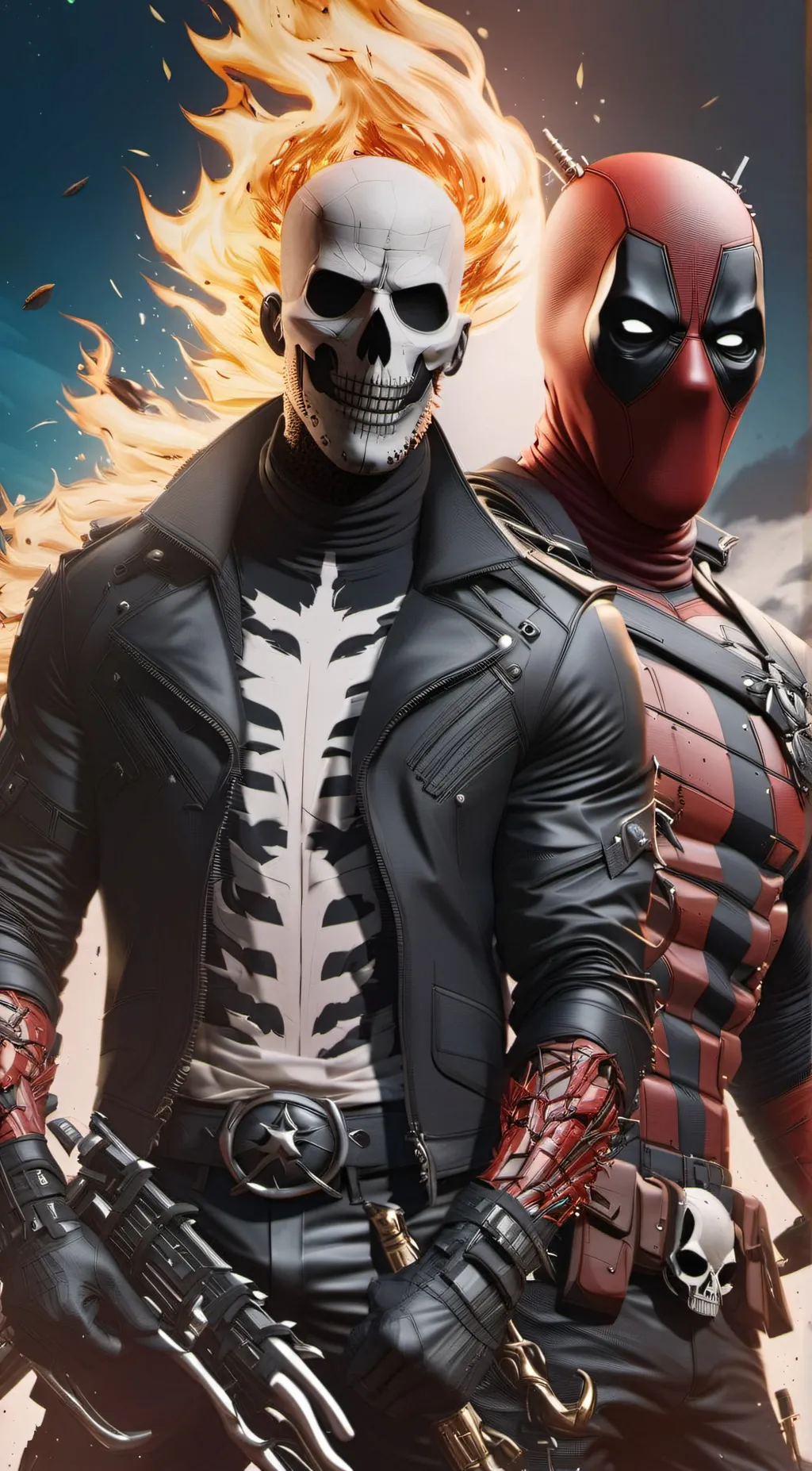 ai character: Deadpoolxgstrider background