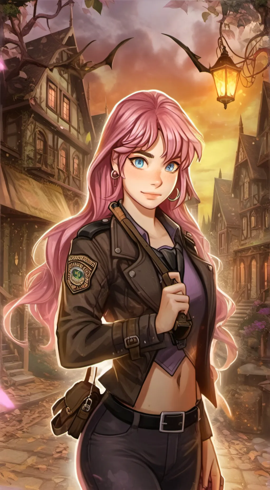 ai character: Amber background