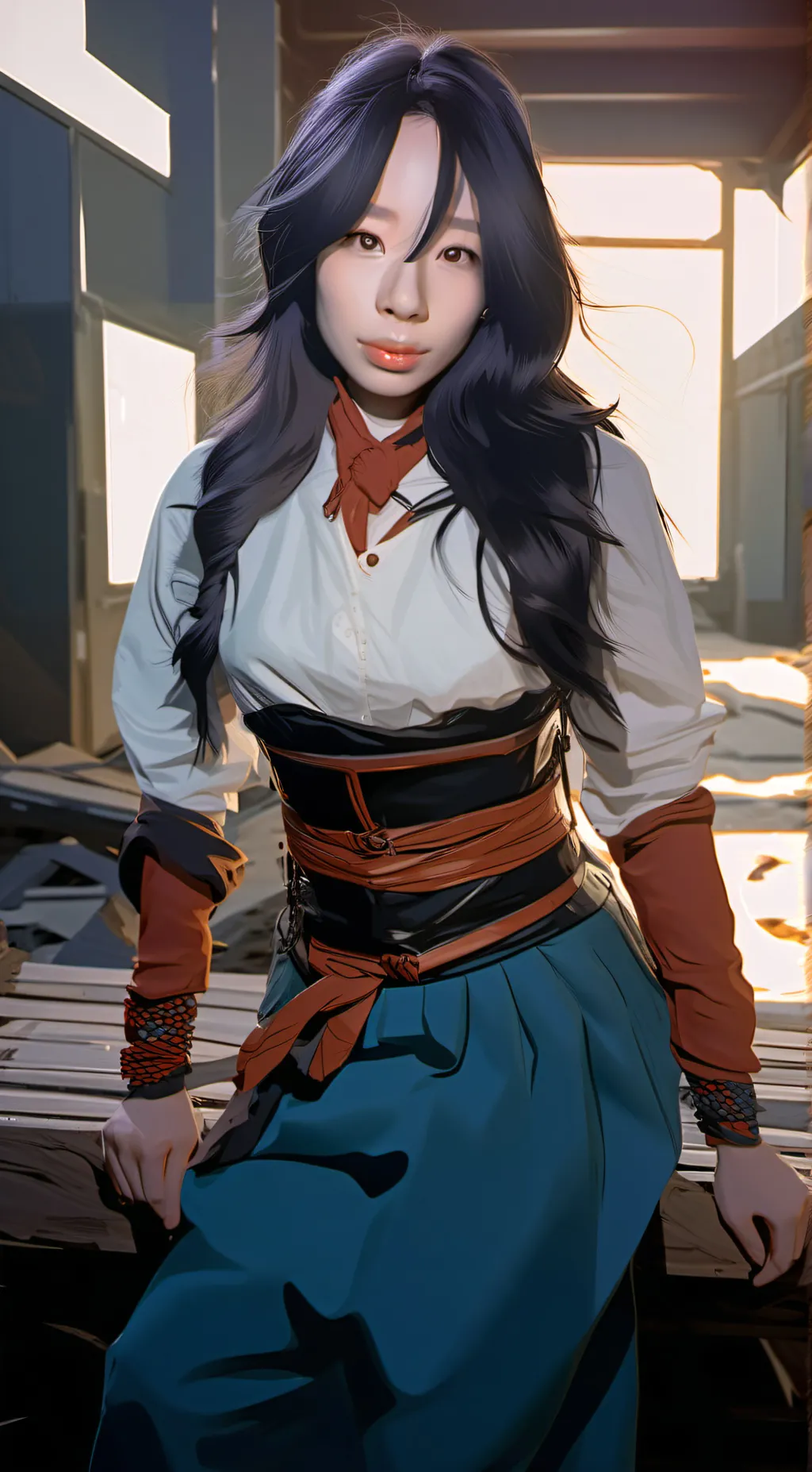 ai character: Ashley  background