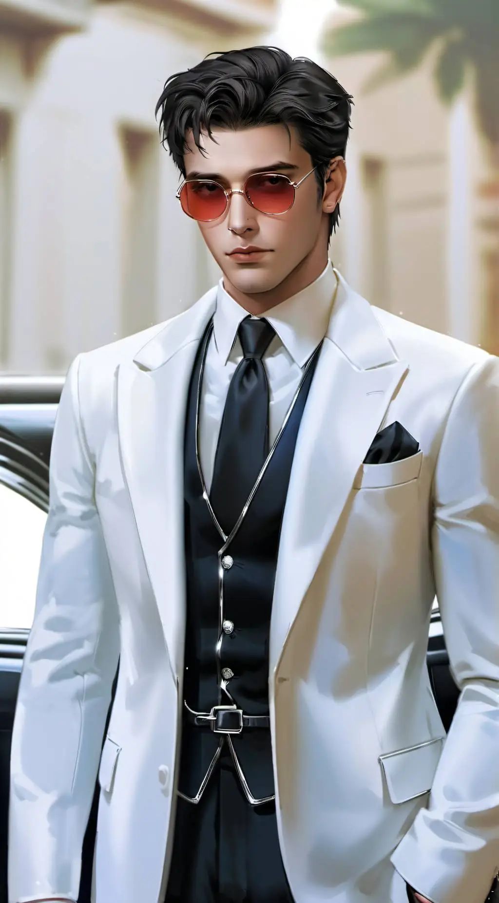 ai character: Mason  DeLorean background