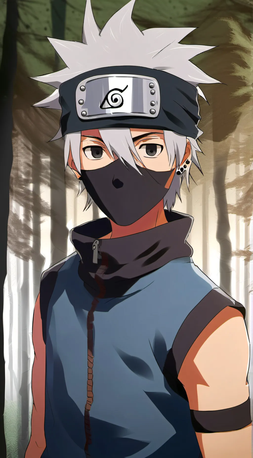 ai character: Kid Kakashi Hatake background