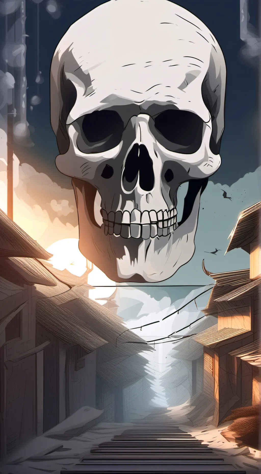 ai character: skull background