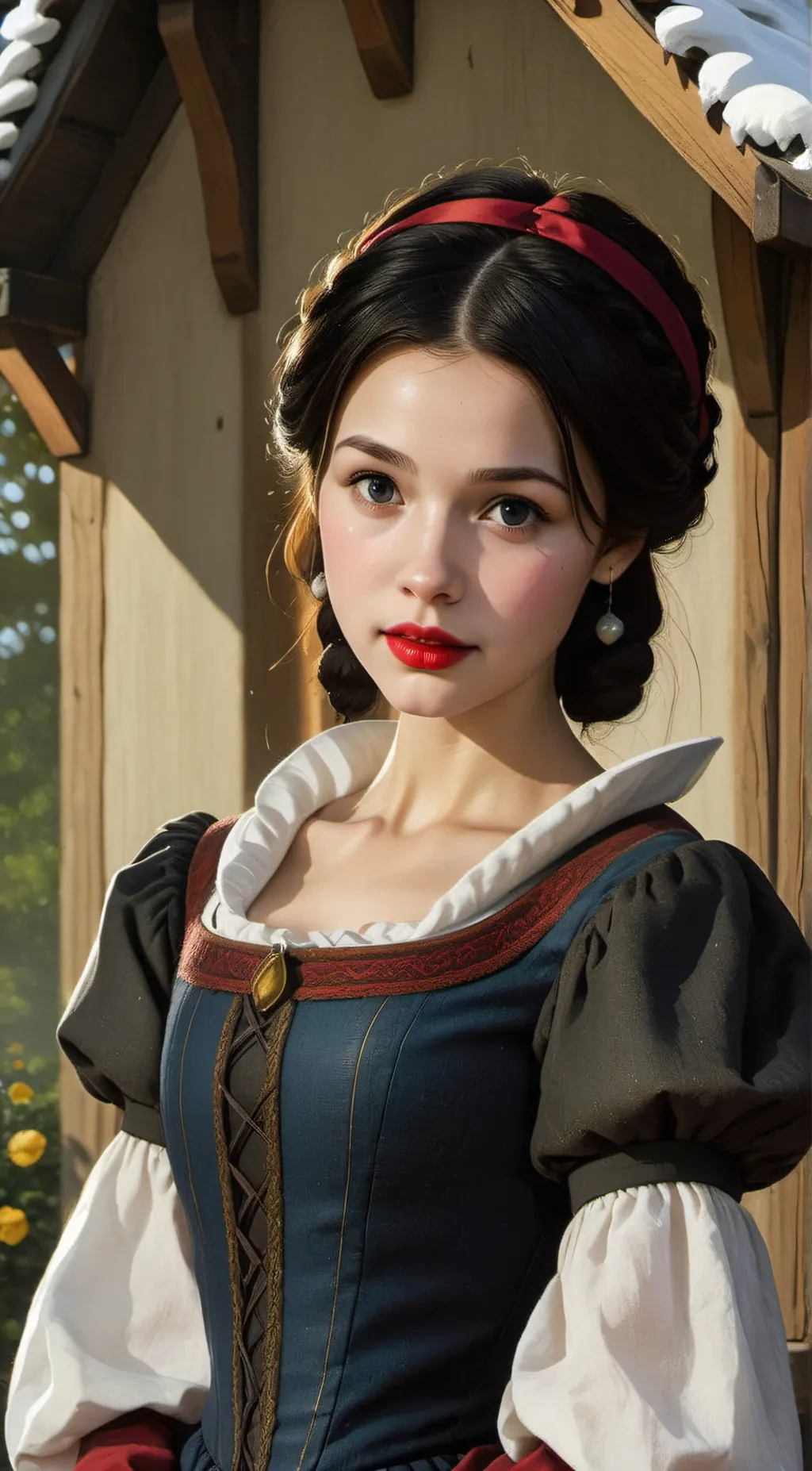 ai character: Snow White background